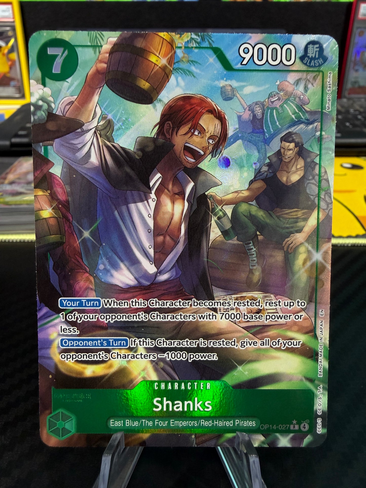 Shanks - Alt Art - OP14-027 - The Azure Sea’s Seven
