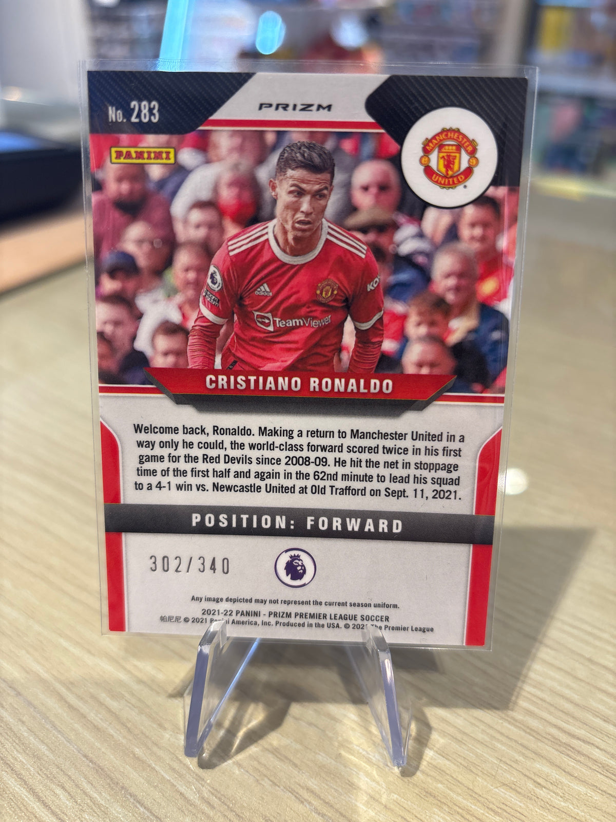 Cristiano Ronaldo no.283 Prizm 302/340