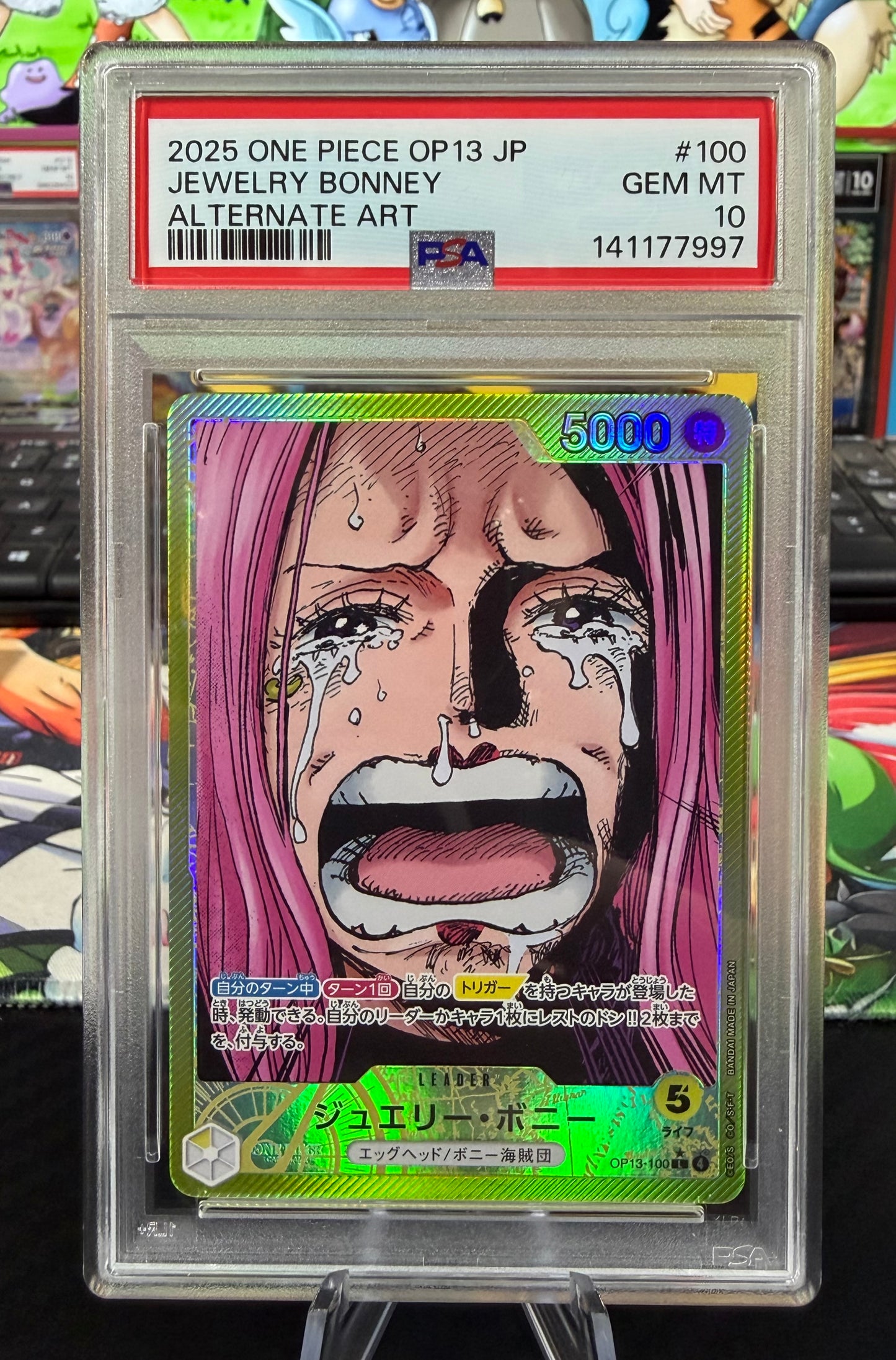 PSA 10 - Jewelry Bonney - OP13-100 - Alternate Art Leader