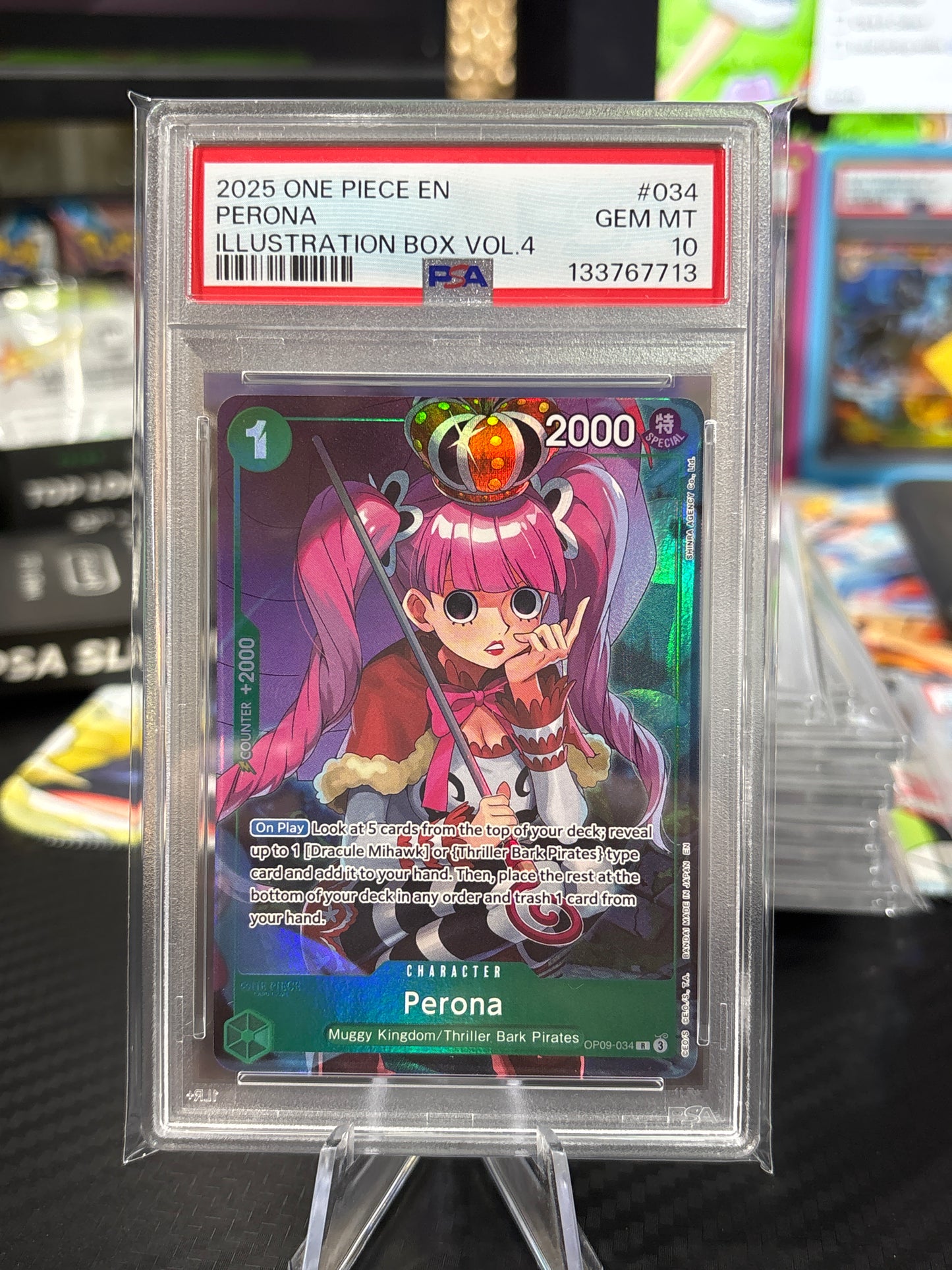 Perona (Illustration Box Vol. 4 Promo) #OP09-034 - PSA 10