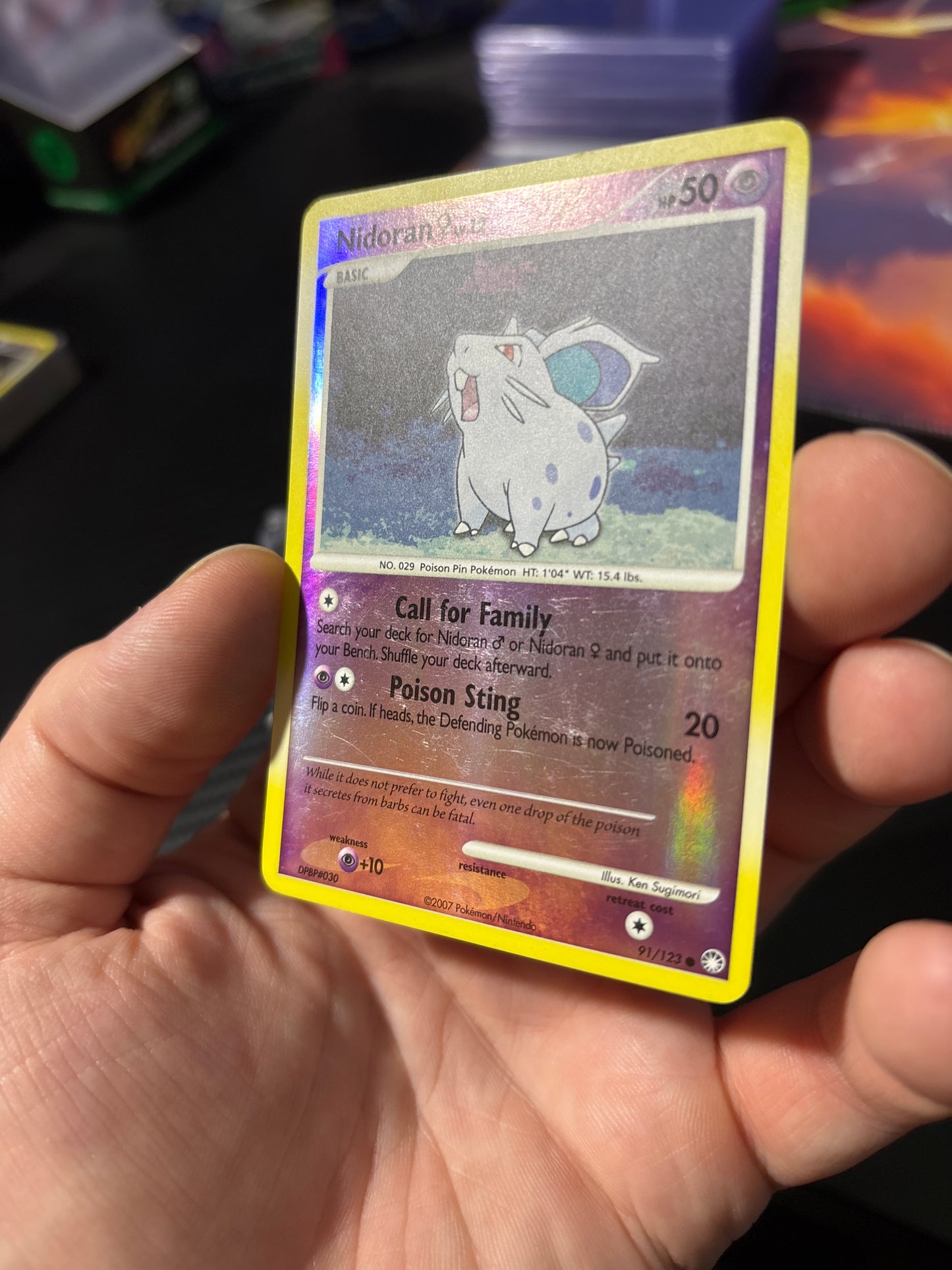 Nidoran Reverse Holo #91 - Legendary Collection- MP