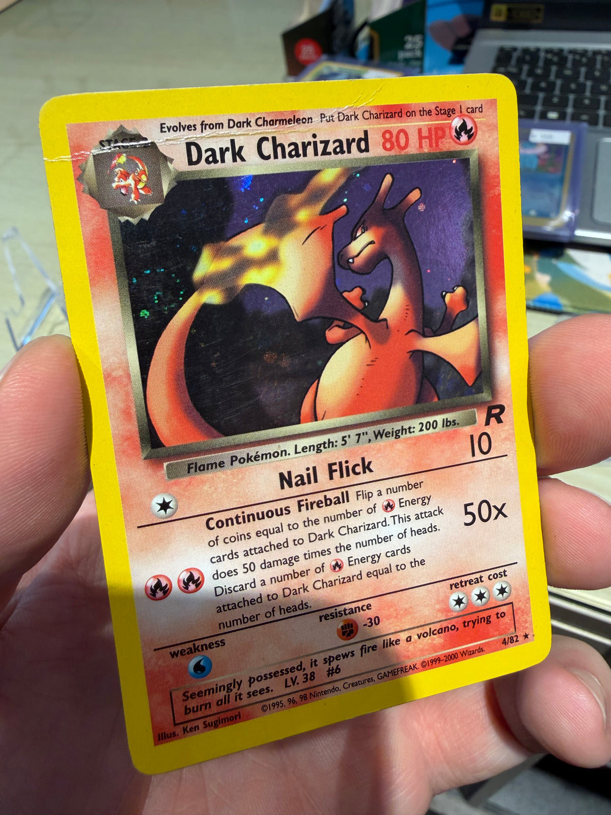 Charizard Holo - 4/82 - Rocket (Creased)