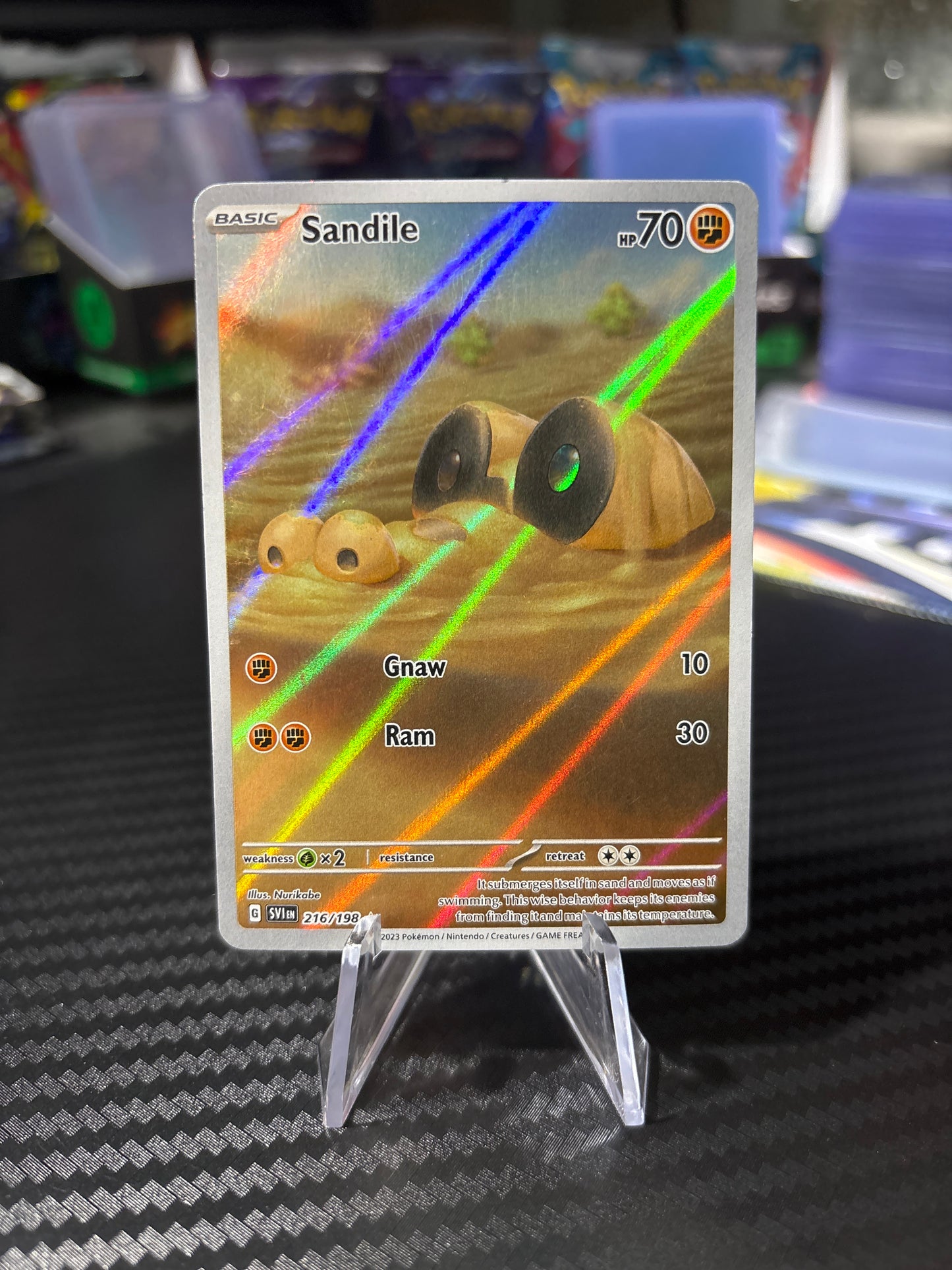 Sandile - 216/198 - Illustration Rare - Scarlet & Violet -NM