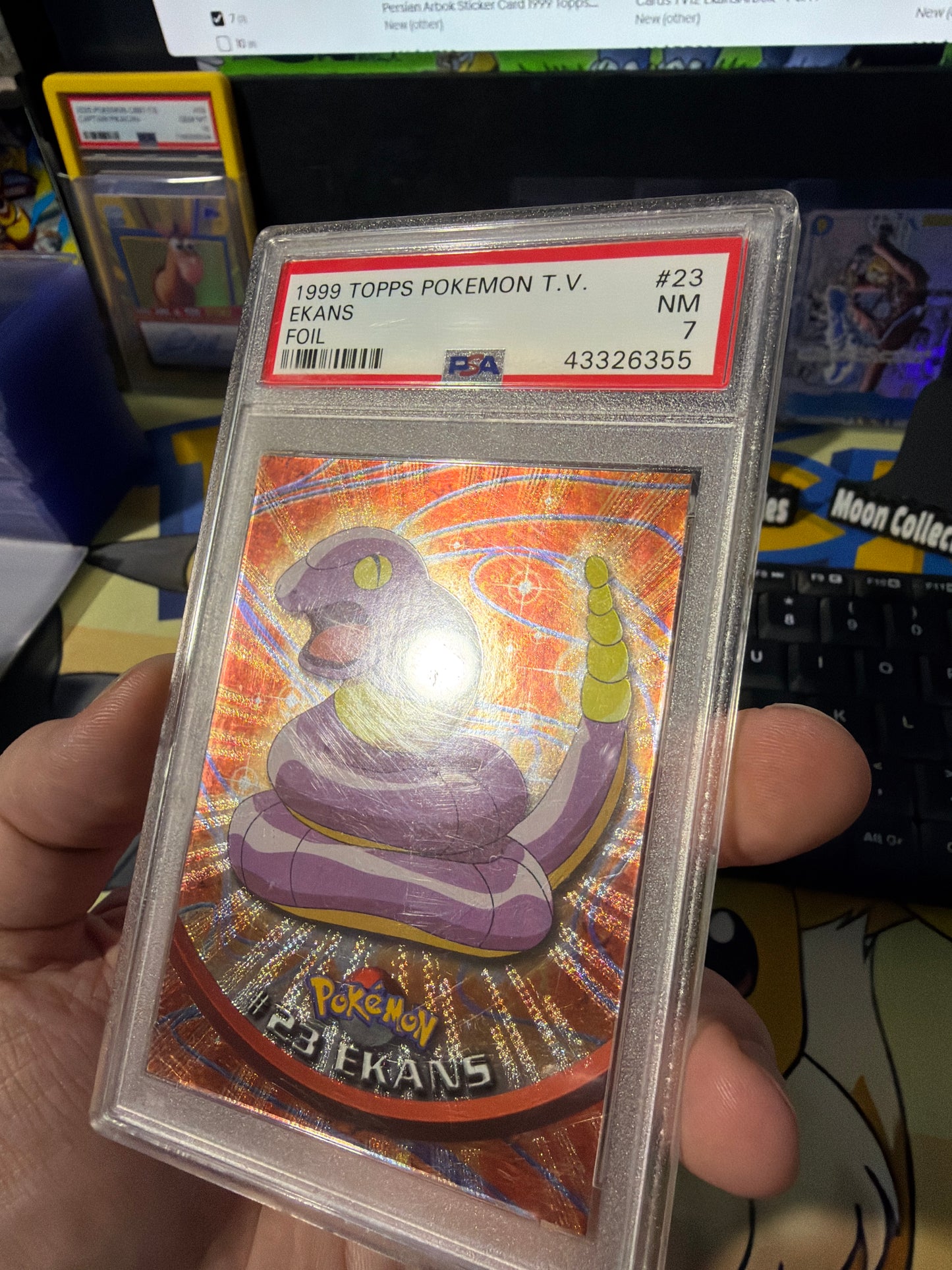 PSA 7 - Ekans - Foil - 1999 Topps Pokemon