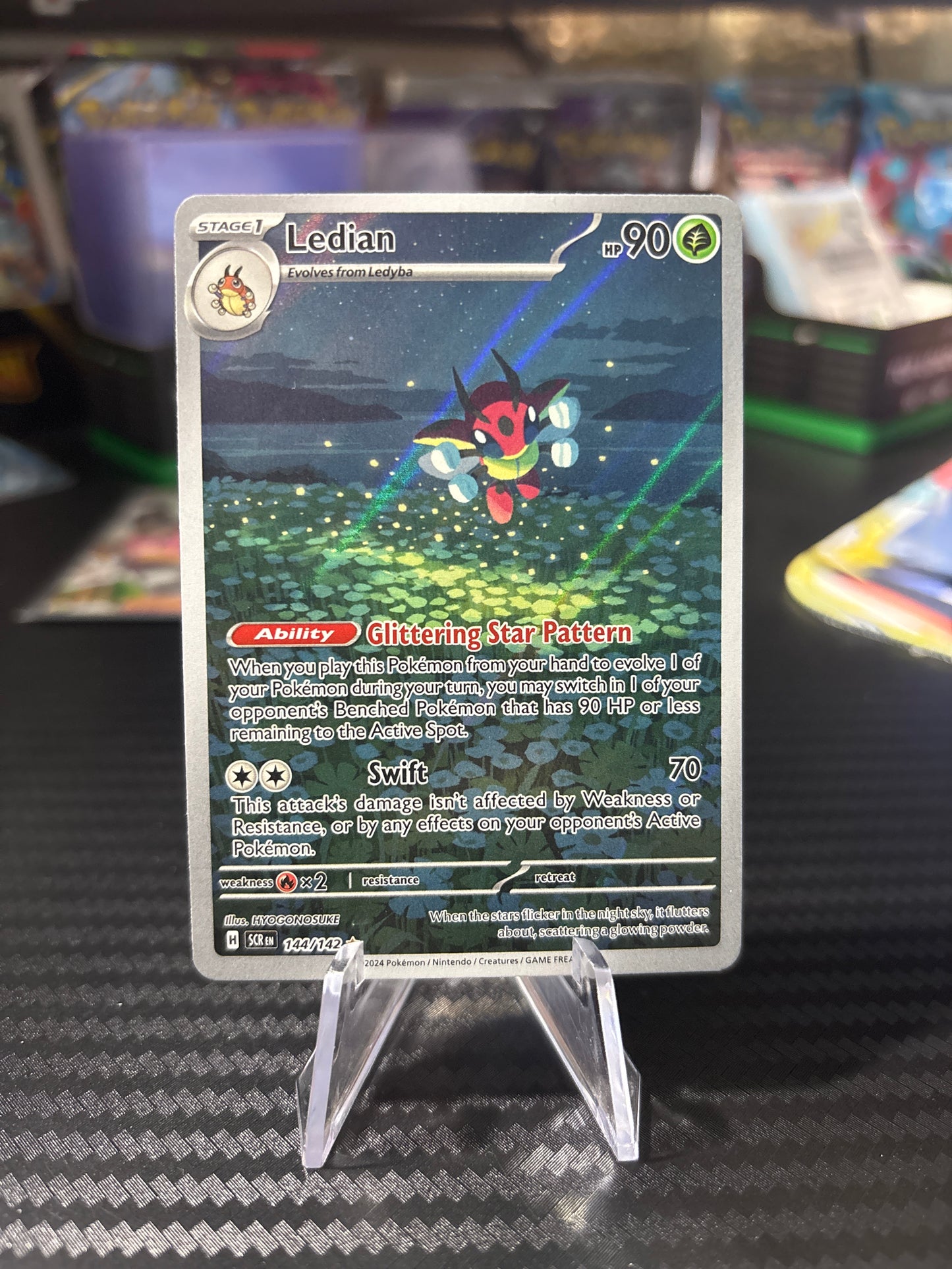 Ledian - 144 - Illustration Rare - Stellar Crown - NM