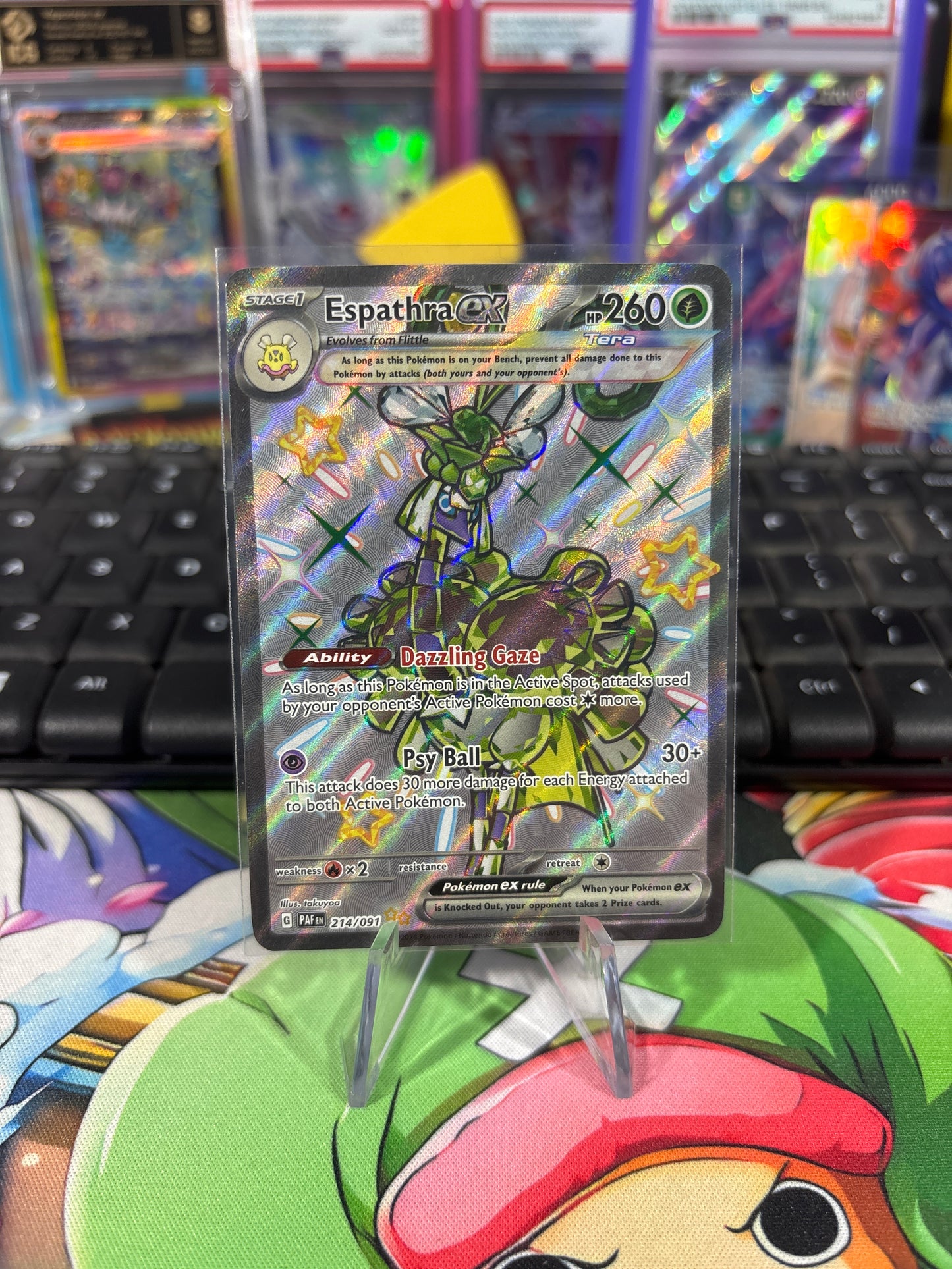 Espathra EX - 214/091 - Full Art - Paldean Fates - NM
