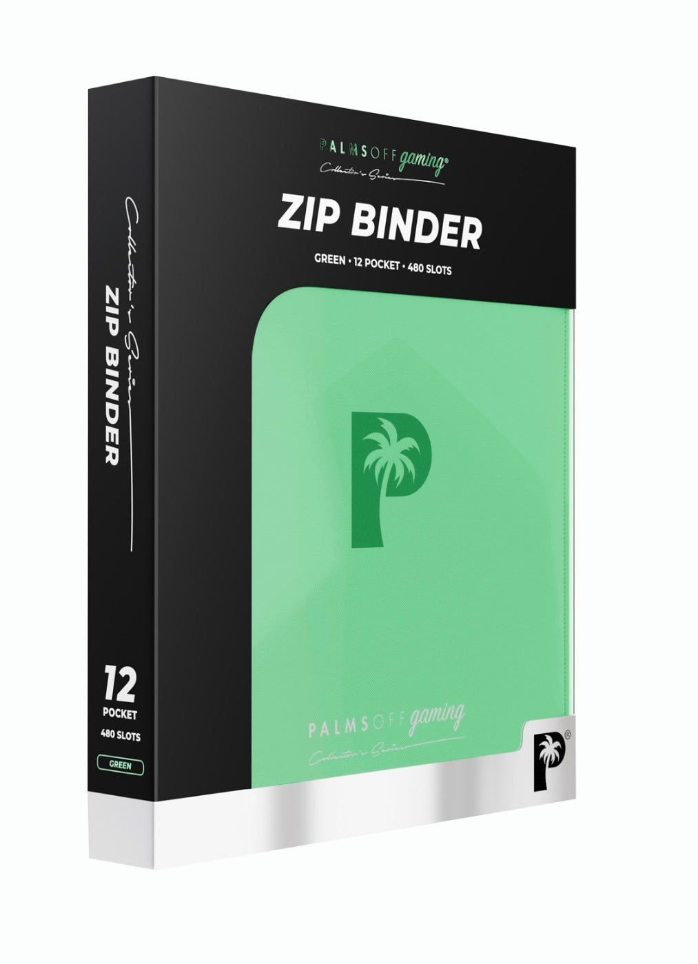 Palms Off Gaming Collectors Series 12 Pocket Zip Binder - 160 Slots - GREEN