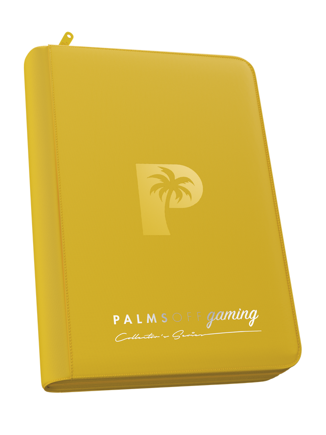 Palms Off Gaming Collectors Series 4 Pocket Zip Binder - 160 Slots - YELLOW