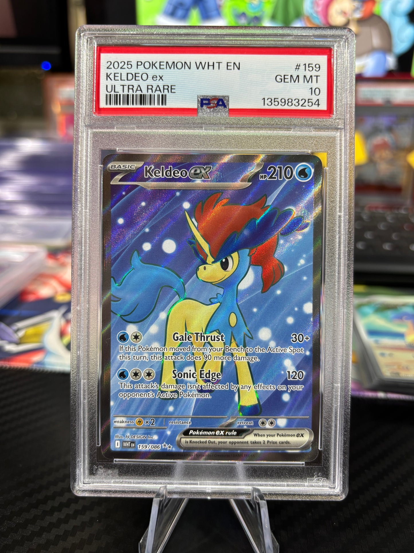 PSA 10 - Keldeo Ex - 159/086 - Ultra Rare - White Flare
