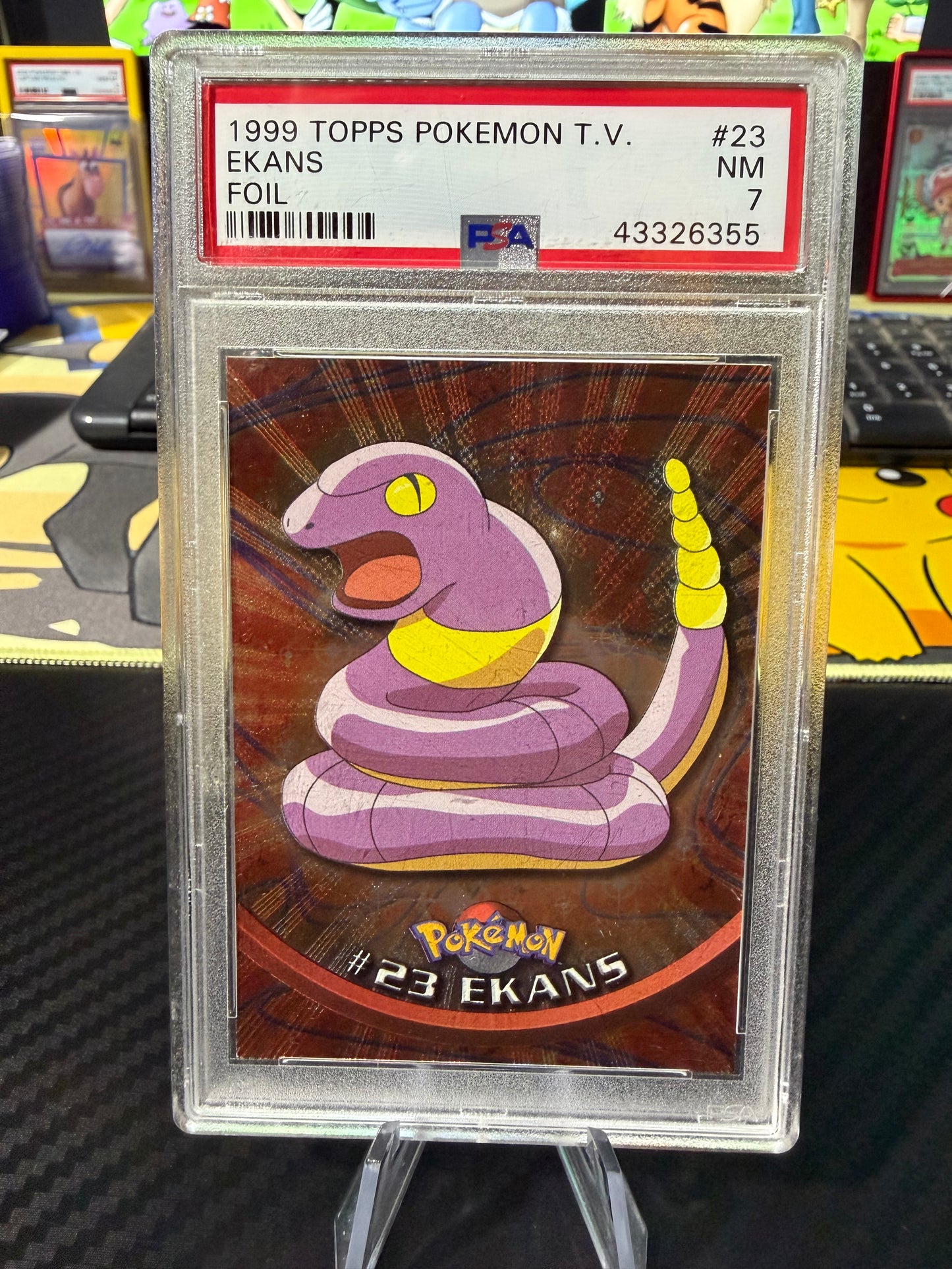 PSA 7 - Ekans - Foil - 1999 Topps Pokemon
