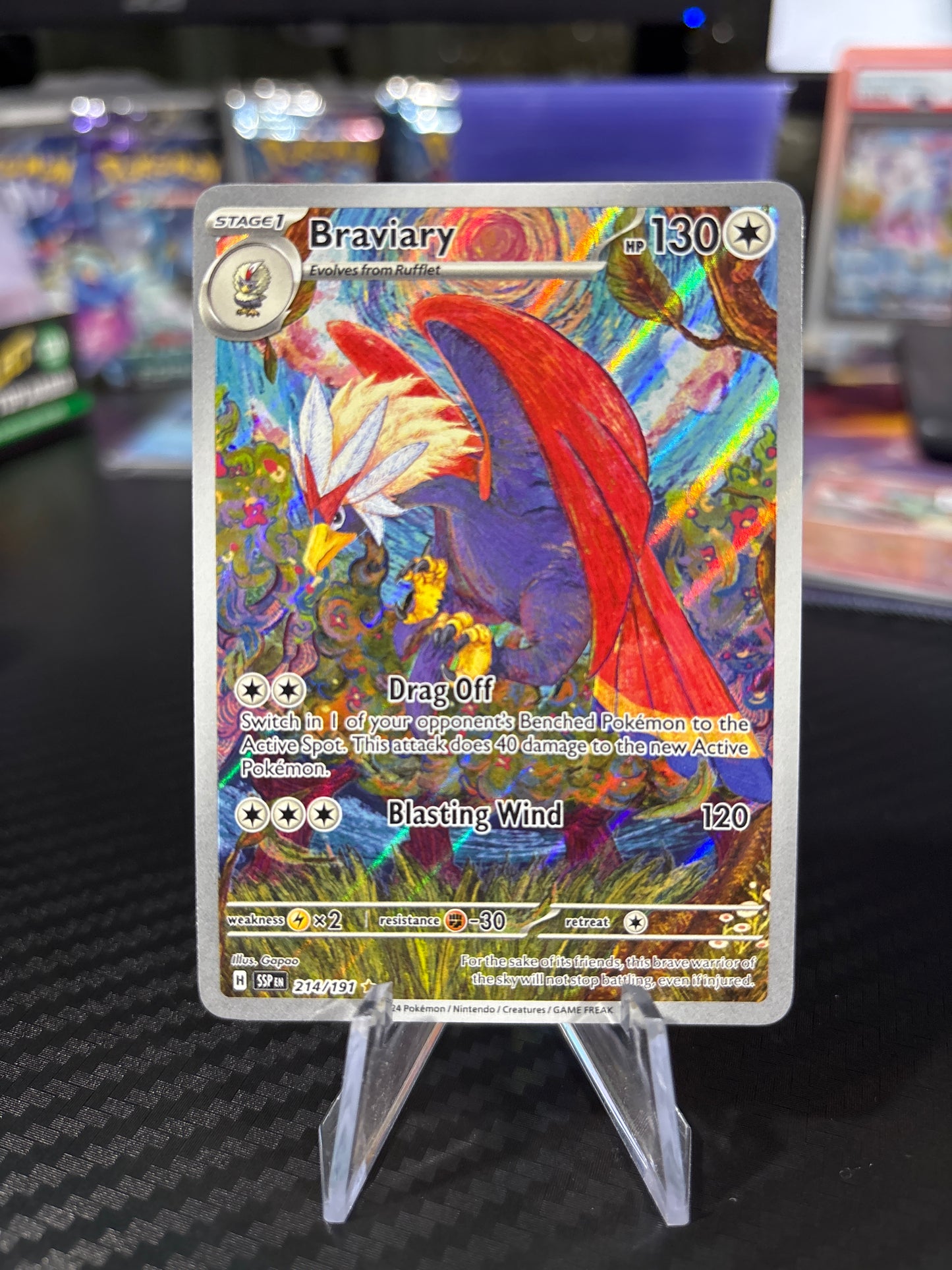 Braviary - 214/191 - Illustration Rare - Surging Sparks - NM