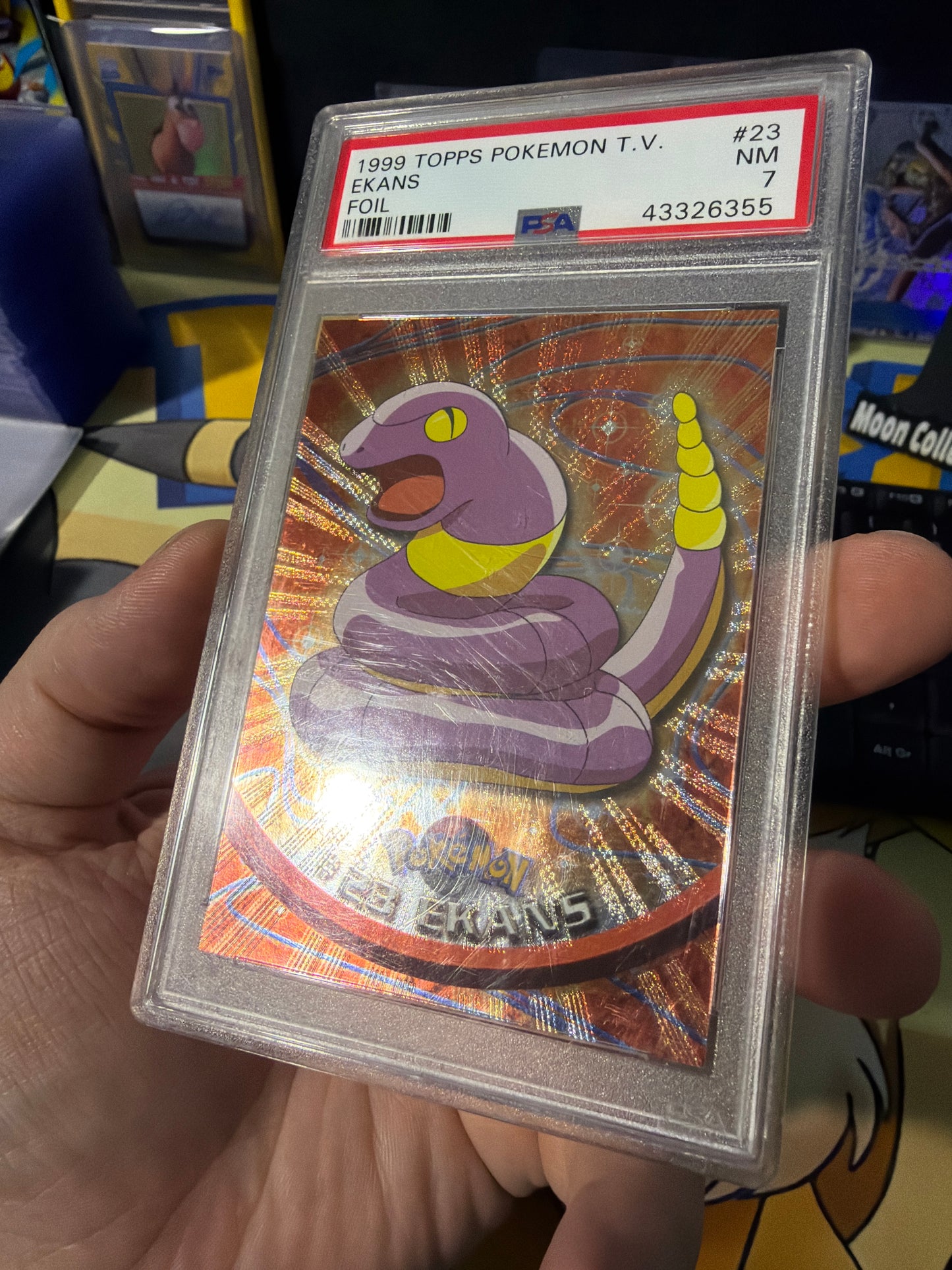 PSA 7 - Ekans - Foil - 1999 Topps Pokemon