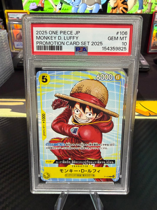 PSA 10 - Monkey D Luffy - P-106 - Promo Card Set 2025 Japanese