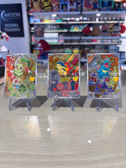Chikorita, Cyndaquil & Totodile - 046 - 047 - 048 - First Partners Promo Set