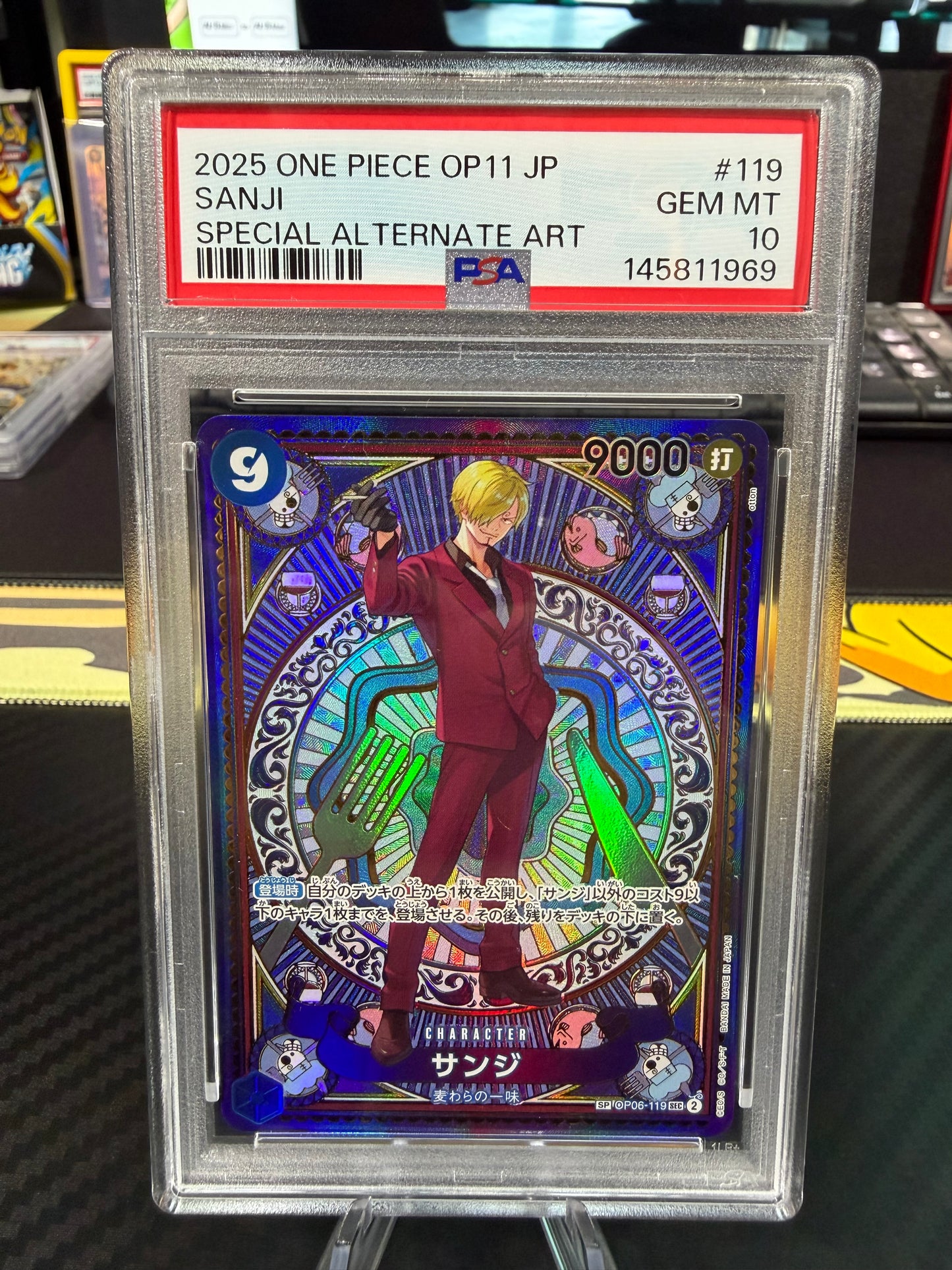 PSA 10 - Sanji - Special Alternate Art - OP06-119 - One Piece OP11 Japanese