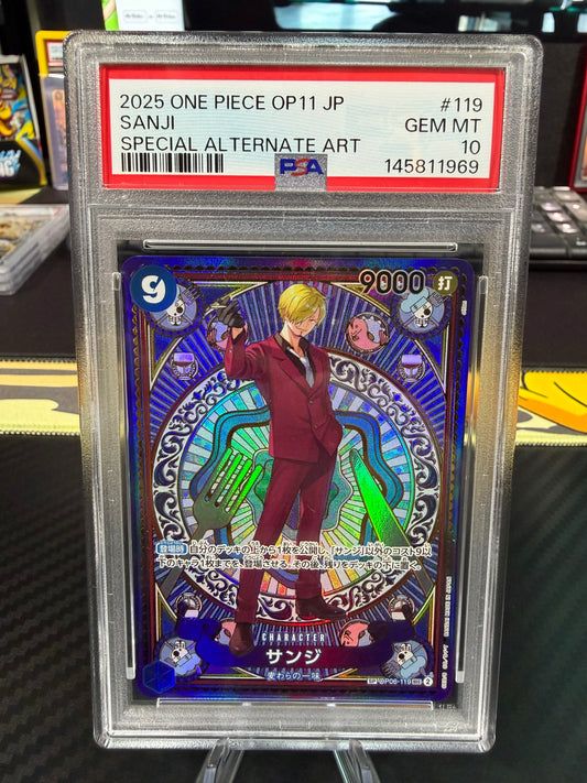 PSA 10 - Sanji - Special Alternate Art - OP06-119 - One Piece OP11 Japanese