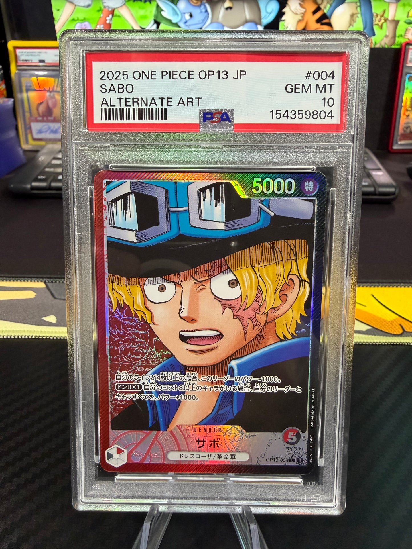 PSA 10 - Sabo - Alternate Art Leader - OP13-004 - One Piece OP13 Japanese