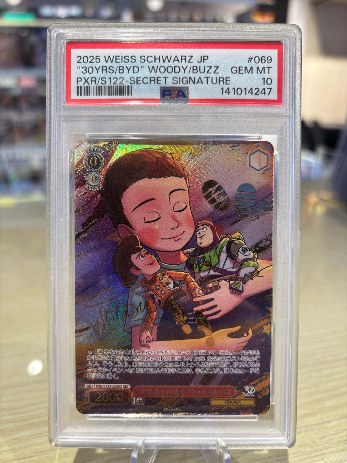 PSA 10 - Woody/Buzz “30YRS/BYD” Signature - PXR/S122 - 2025 Weiss Schwarz Japanese