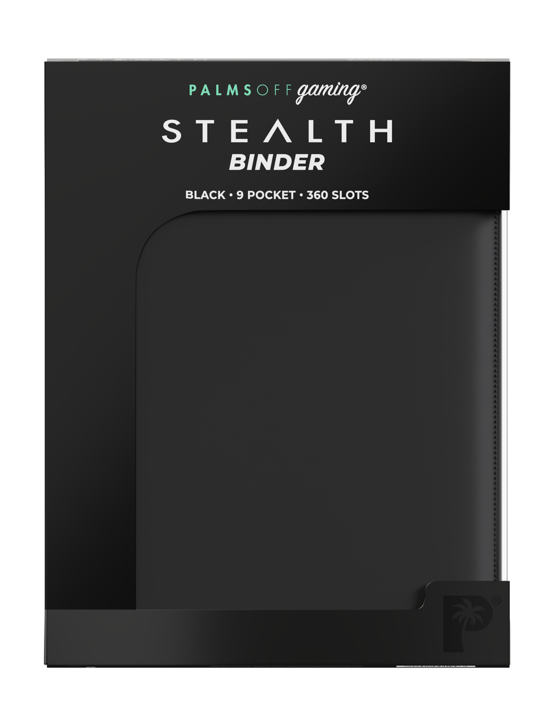 Palms Off Gaming - Stealth 9 Pocket Zip Binder - 360 Slots - BLACK