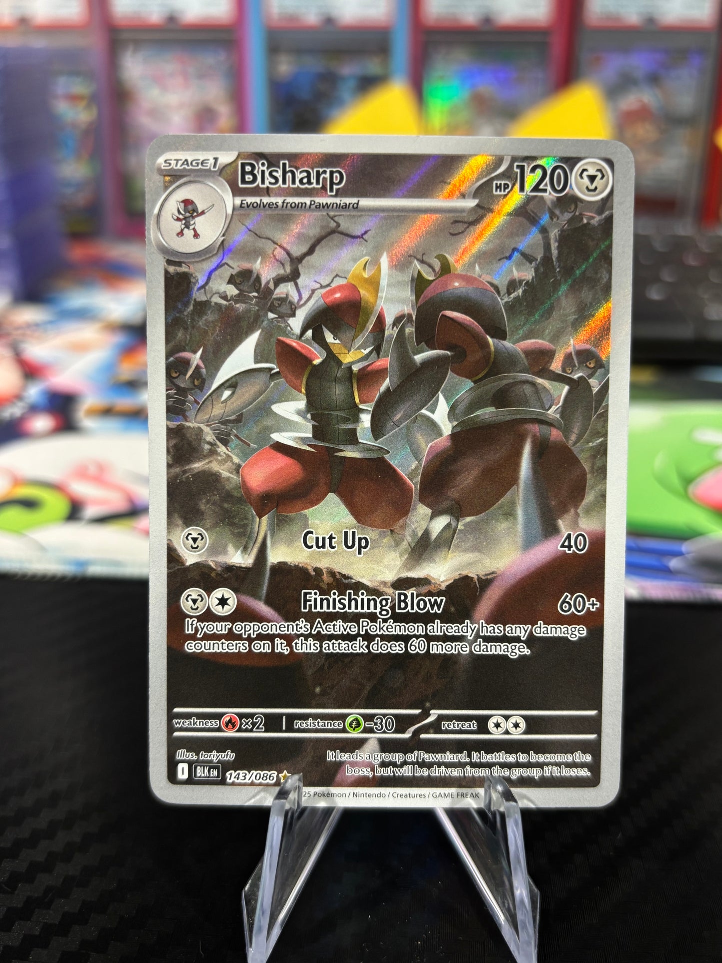 Bisharp - 143/086 - Illustration Rare - Black Bolt - NM