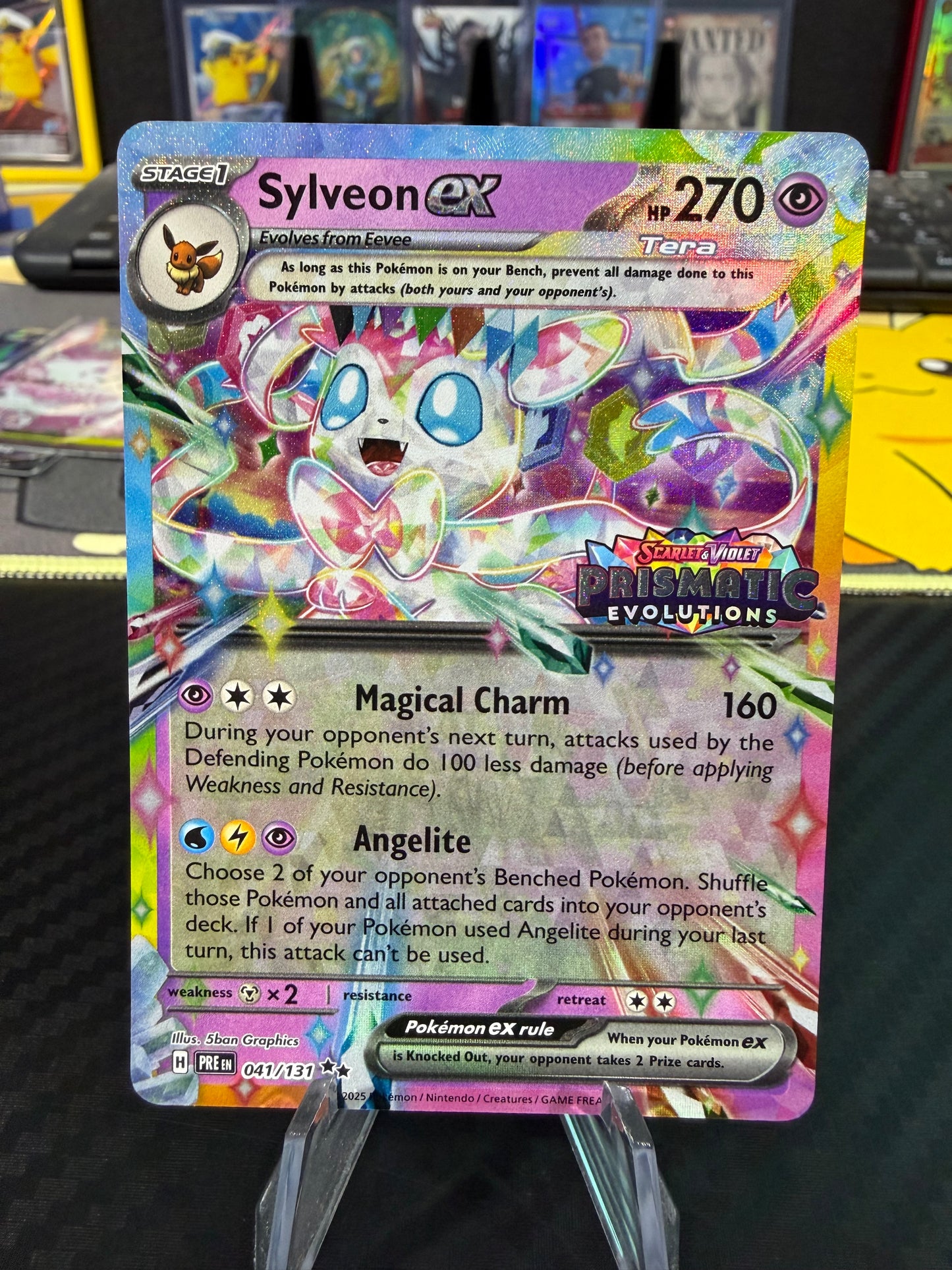 Sylveon Ex - 041/131 - Prismatic Evolutions Stamped