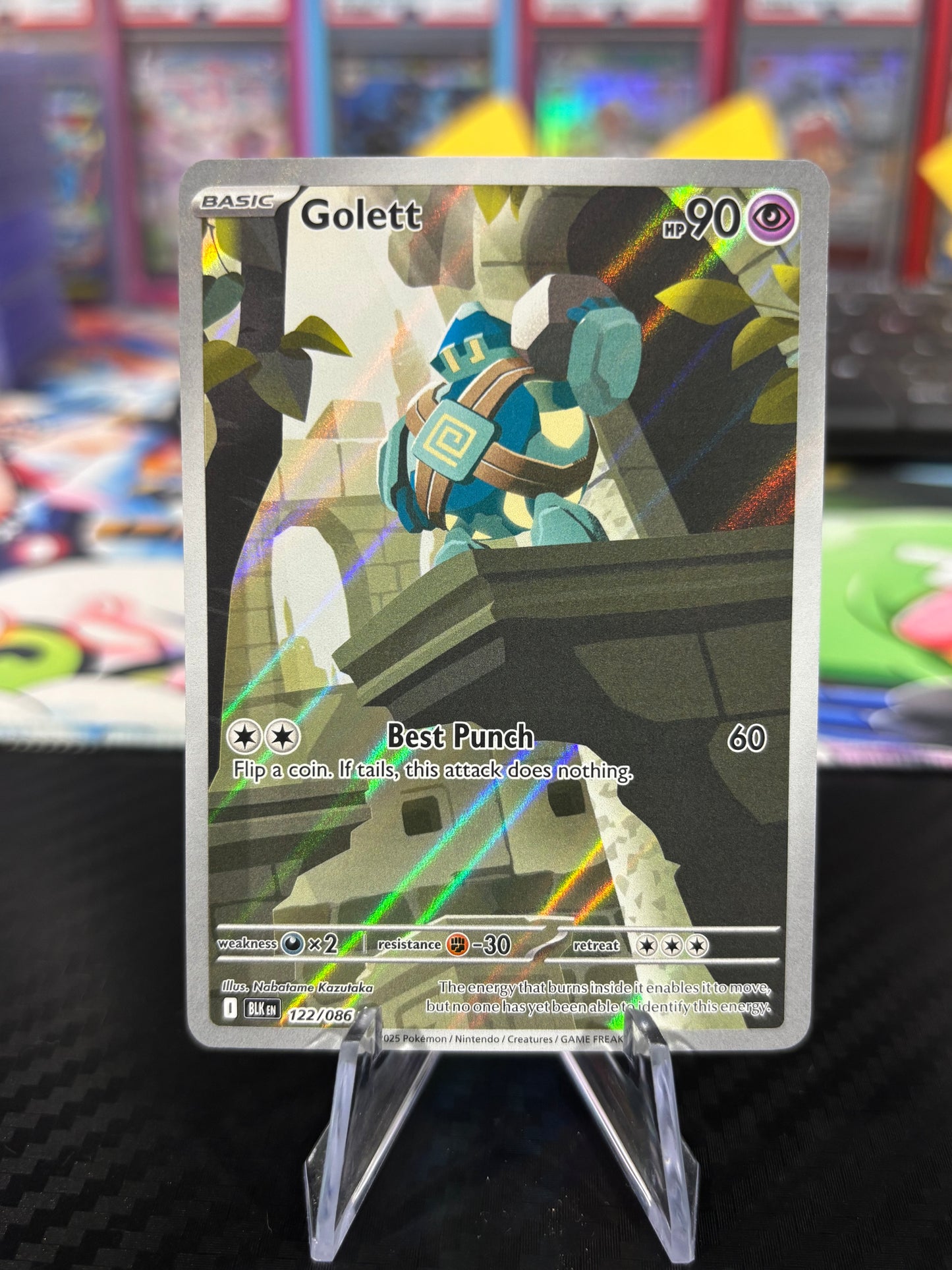 Golett - 122/086 - Illustration Rare - Black Bolt - NM