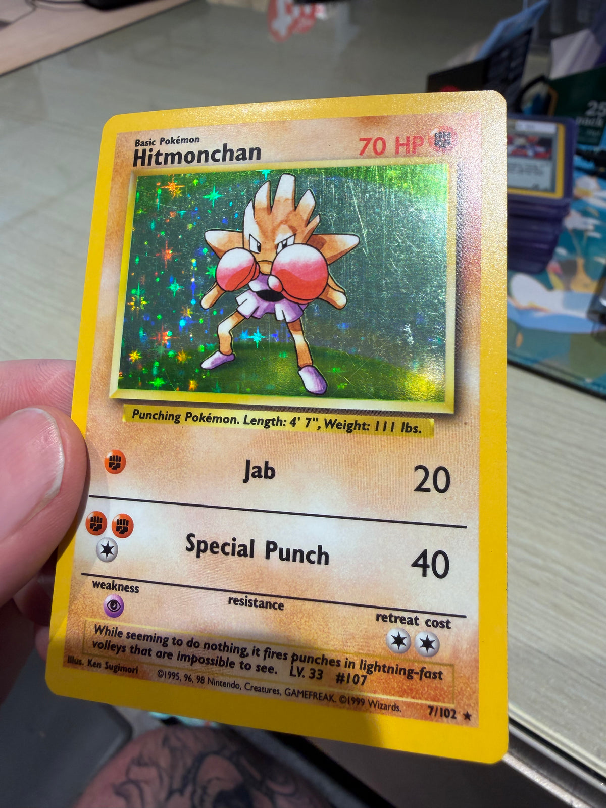 Hitmonchan - Holo - 7/102 - Base Set
