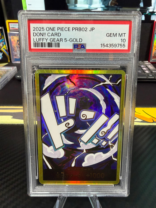 PSA 10 - Gear 5 Luffy - Gold Don - PRB02 Japanese