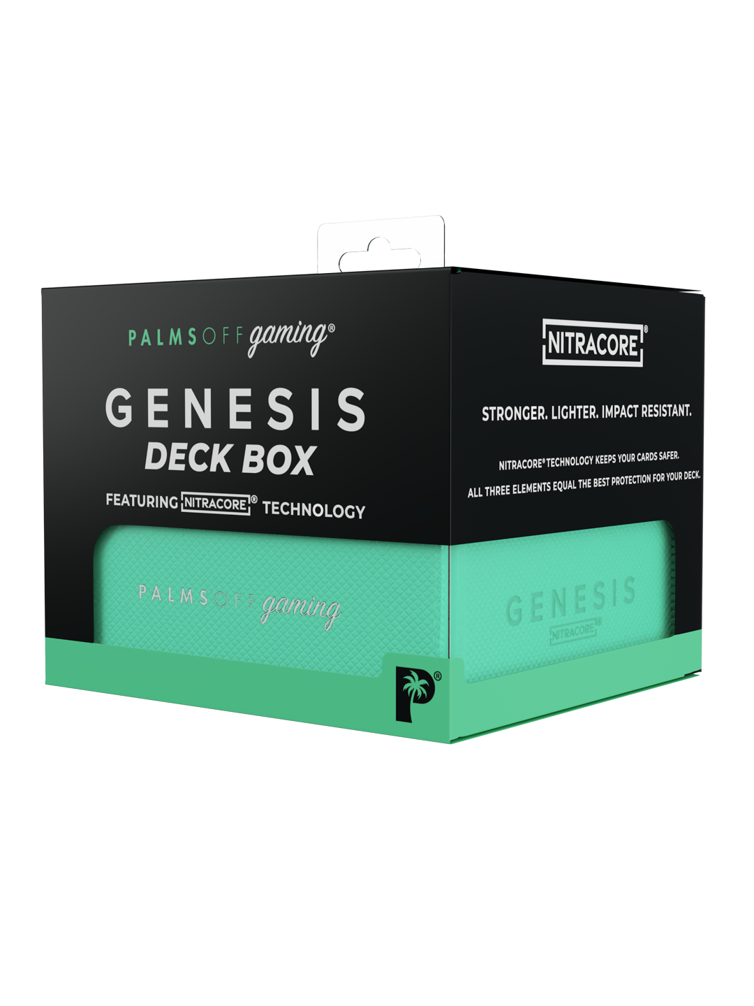 Palms Off Gaming - Genesis Deck Box - (100-120 Cards) - TURQUOISE
