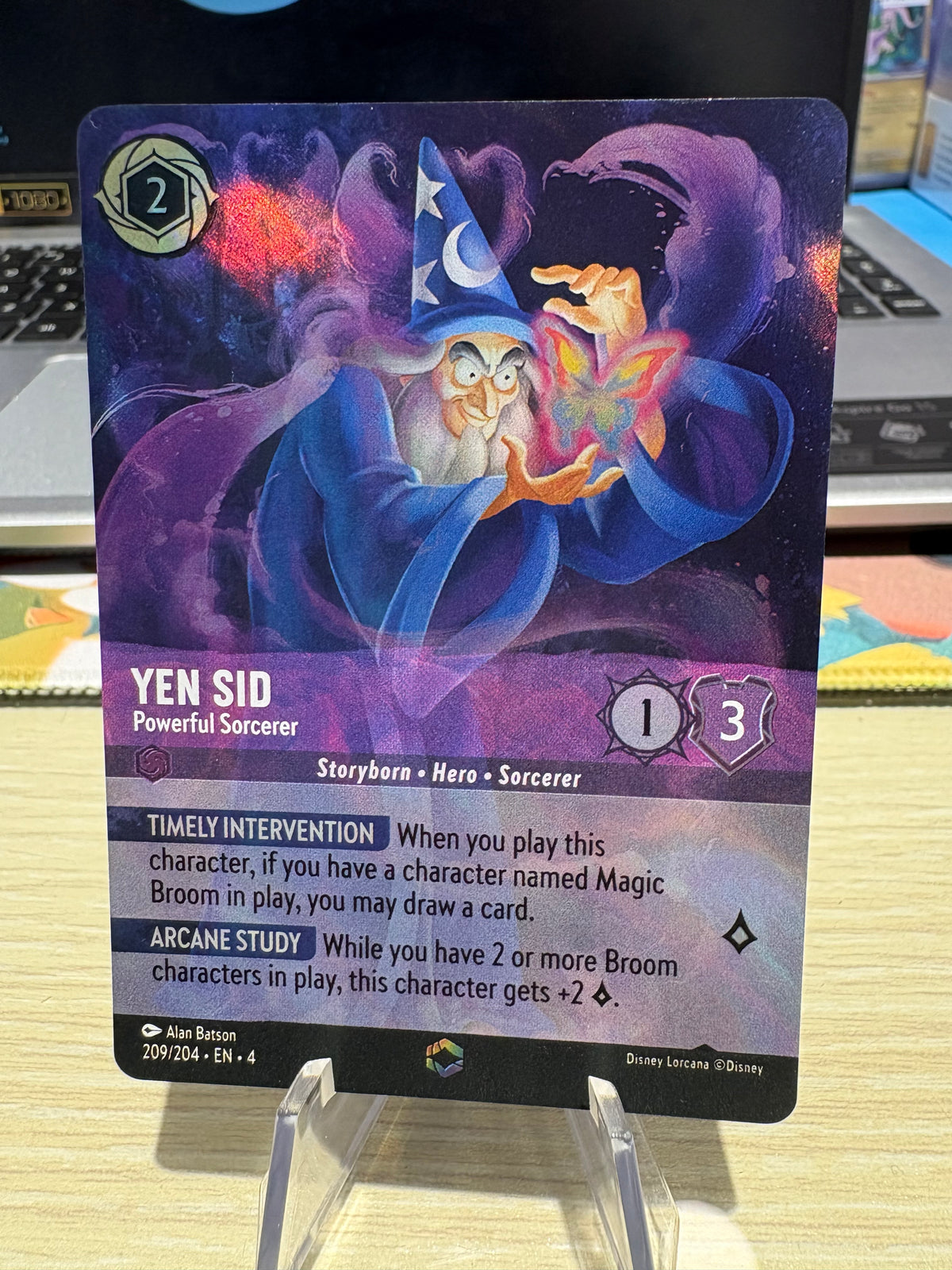 Yen Sid - 209/204 Enchanted Foil - Lorcana Ursula’s Return