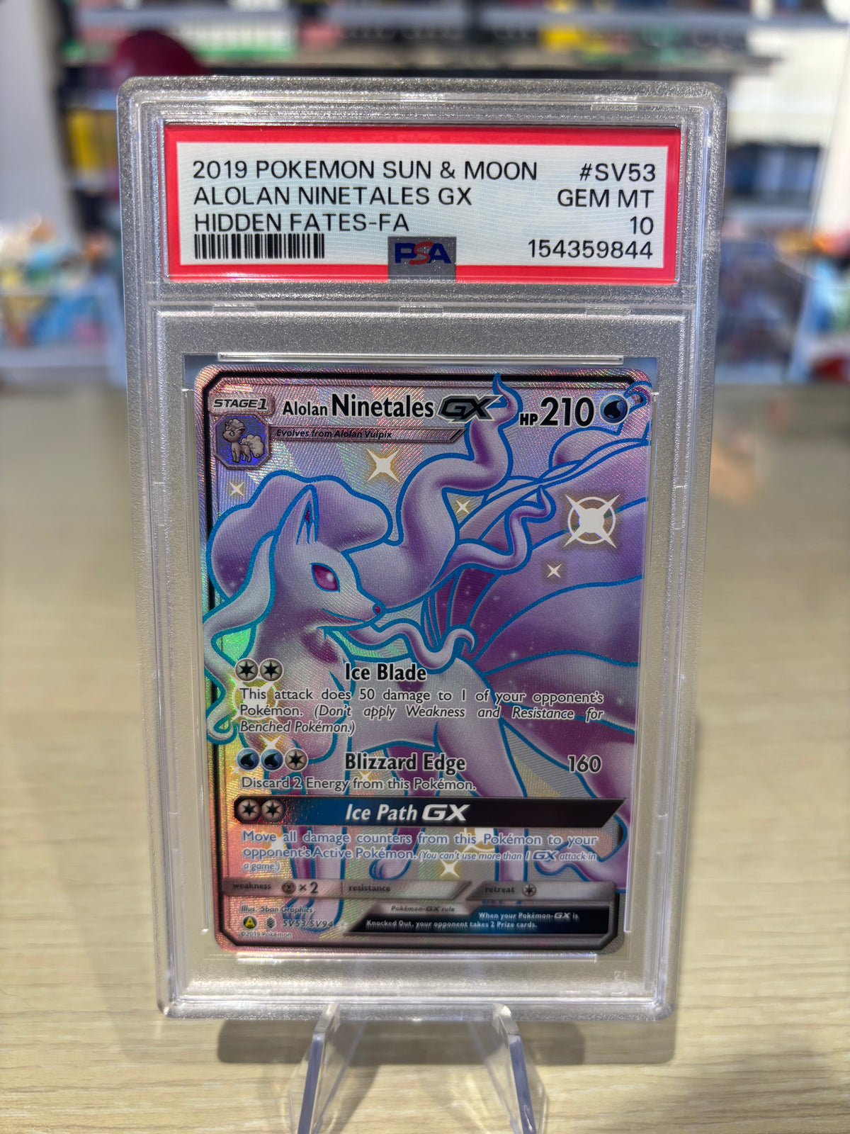 PSA 10 - Alolan Ninetales GX - SV53/SV94 - Hidden Fates