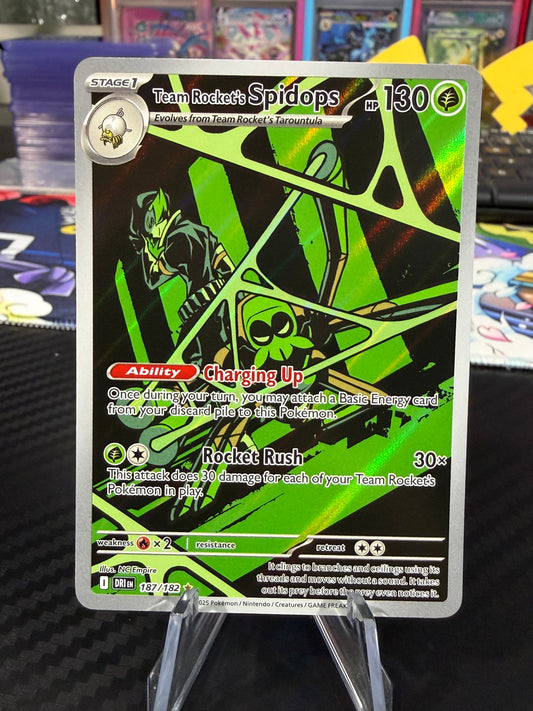 Team Rocket’s Spidops - 187/182 - Illustration Rare - Destined Rivals - NM