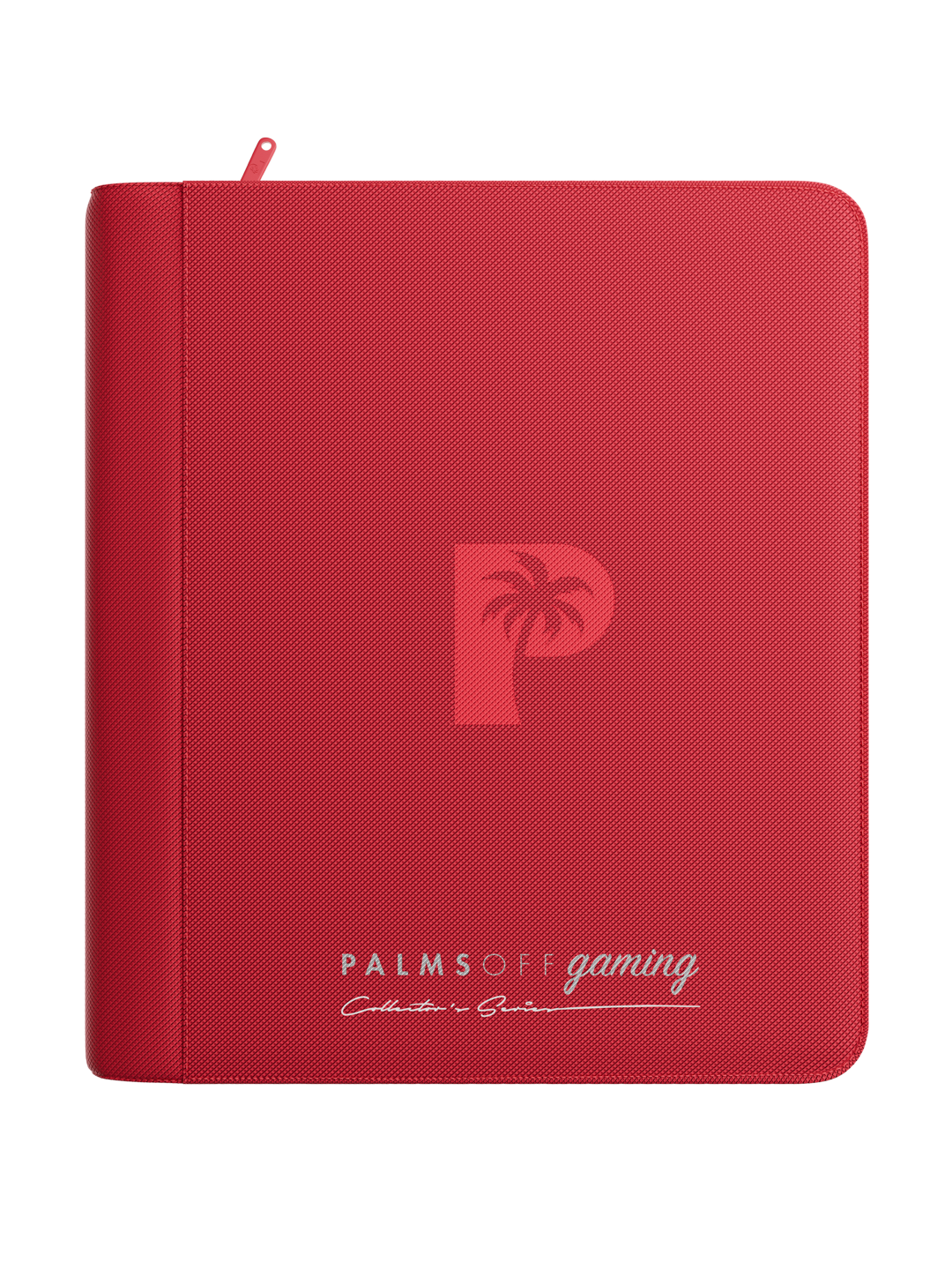 Palms Off Gaming Collectors Series Top Loader Zip Binder - 4 Pocket (128 Slots) - RED