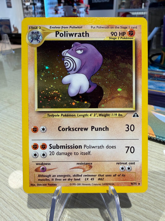 Poliwrath Holo (Swirl) - 9/75 - Neo Discovery