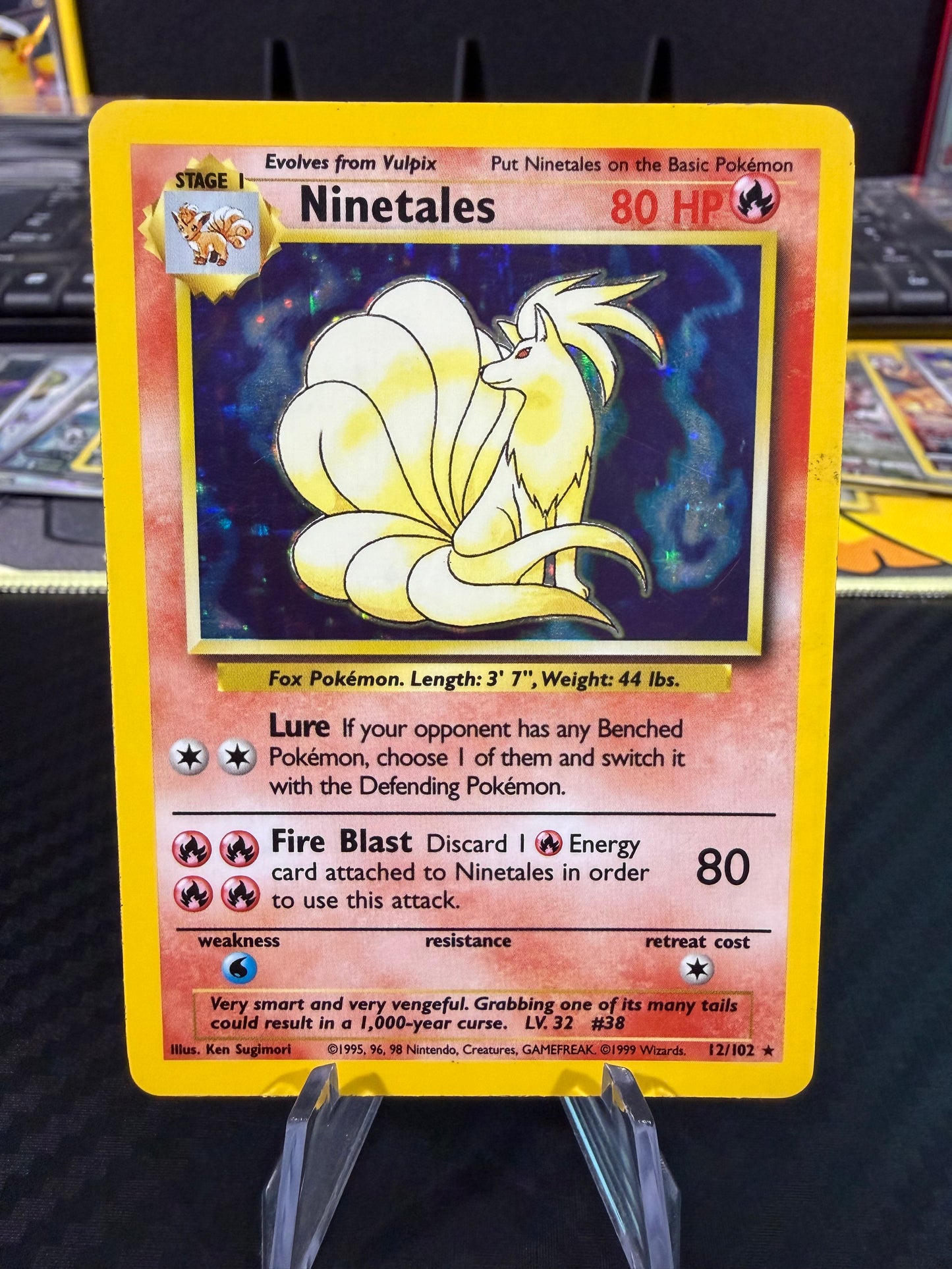 Ninetales - Holo - 12/102 - Pokemon Base Set - LP/MP