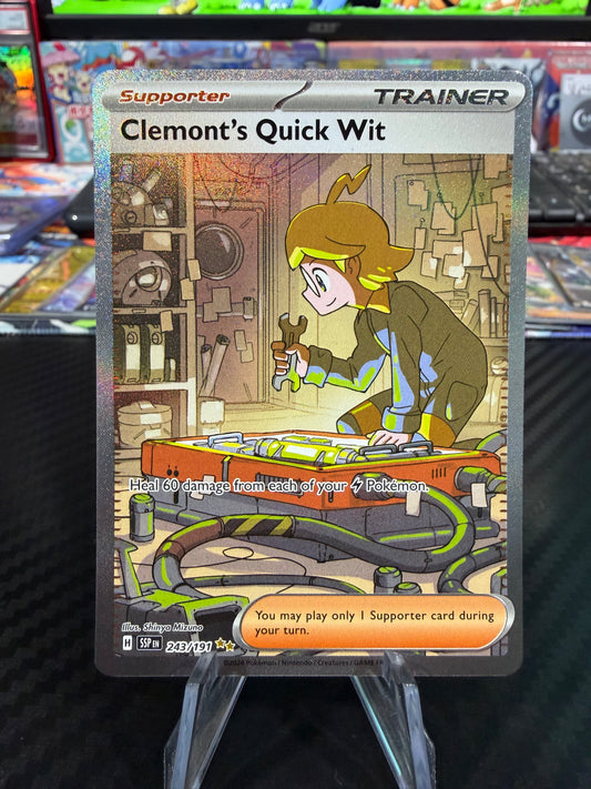 Clemont’s Quick Wit - 243/191 - Special Illustration Rare - Surging Sparks - NM