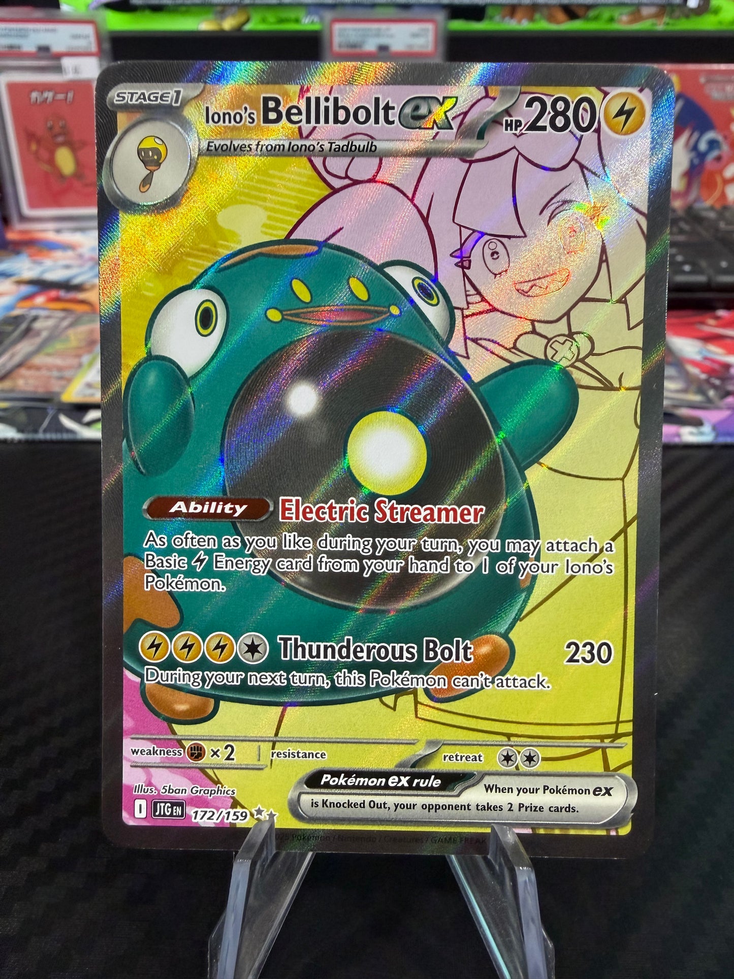 Iono’s Bellibolt EX - 172/159 - Full Art - Journey together NM