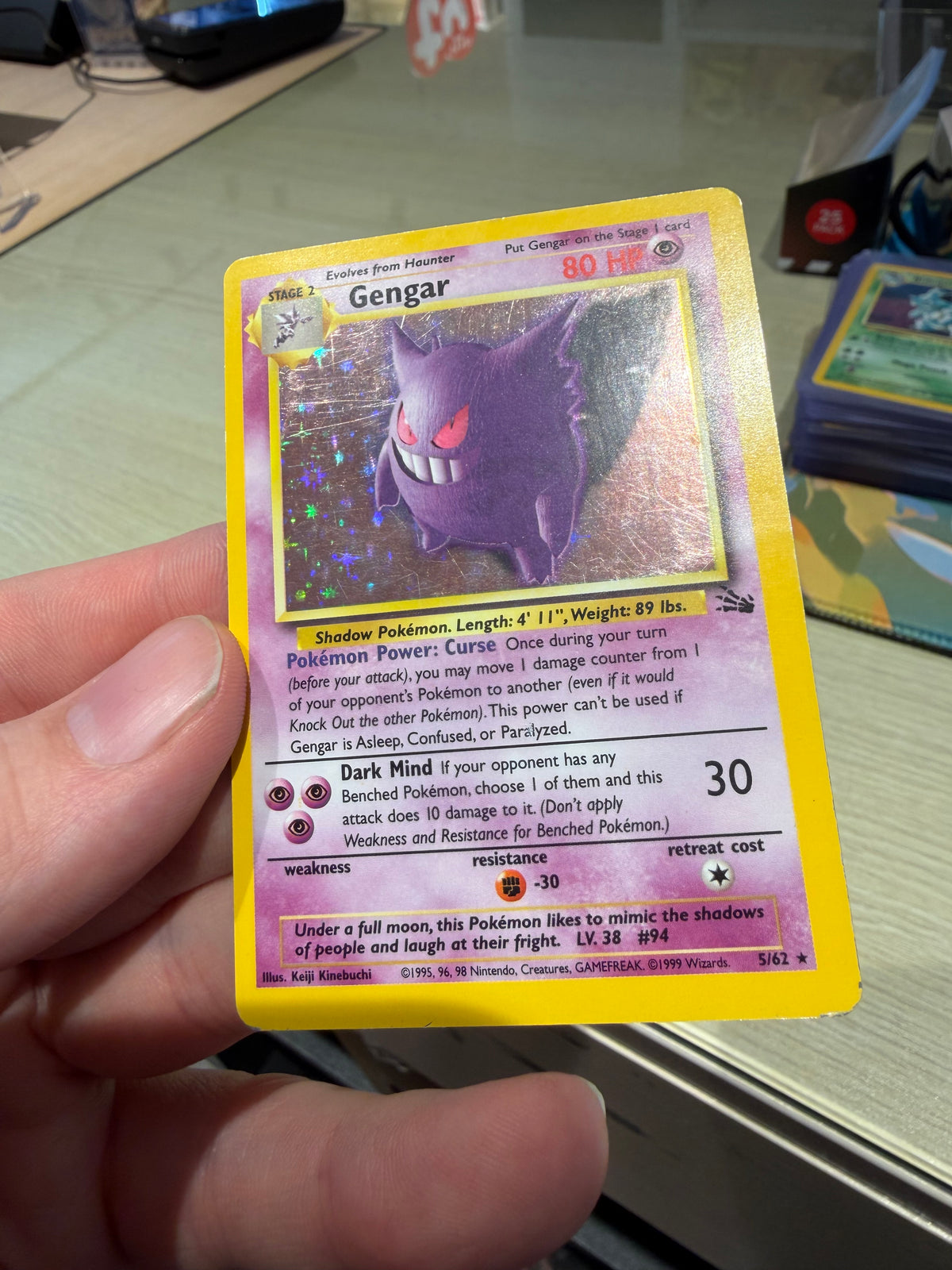 Gengar Holo - 5/62 - Fossil
