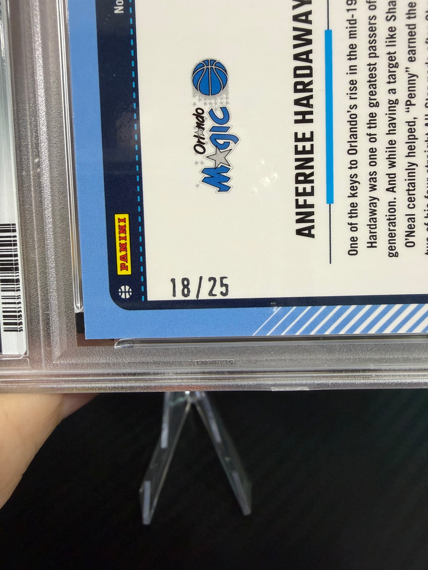 PSA 8 - Anfernee Hardaway #18/25 - Donruss Optic Green International