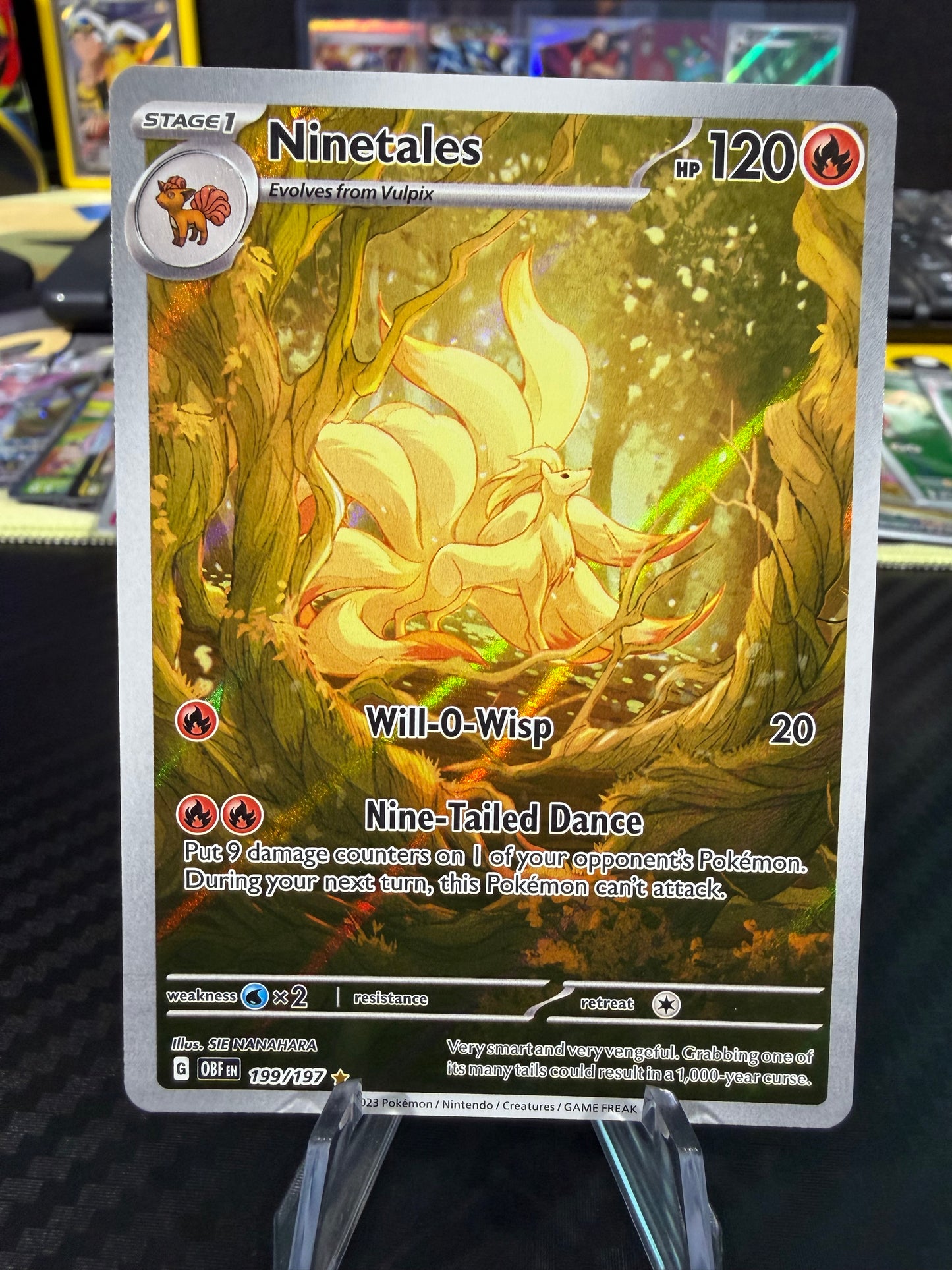 Ninetales - 199/197 - Illustration Rare - Obsidian Flames