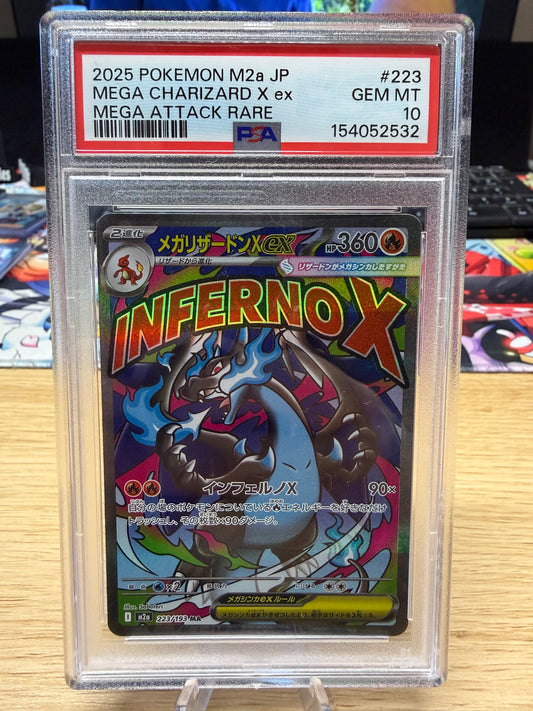 PSA 10 - Charizard EX - 223/193 - Japanese Mega Dreams