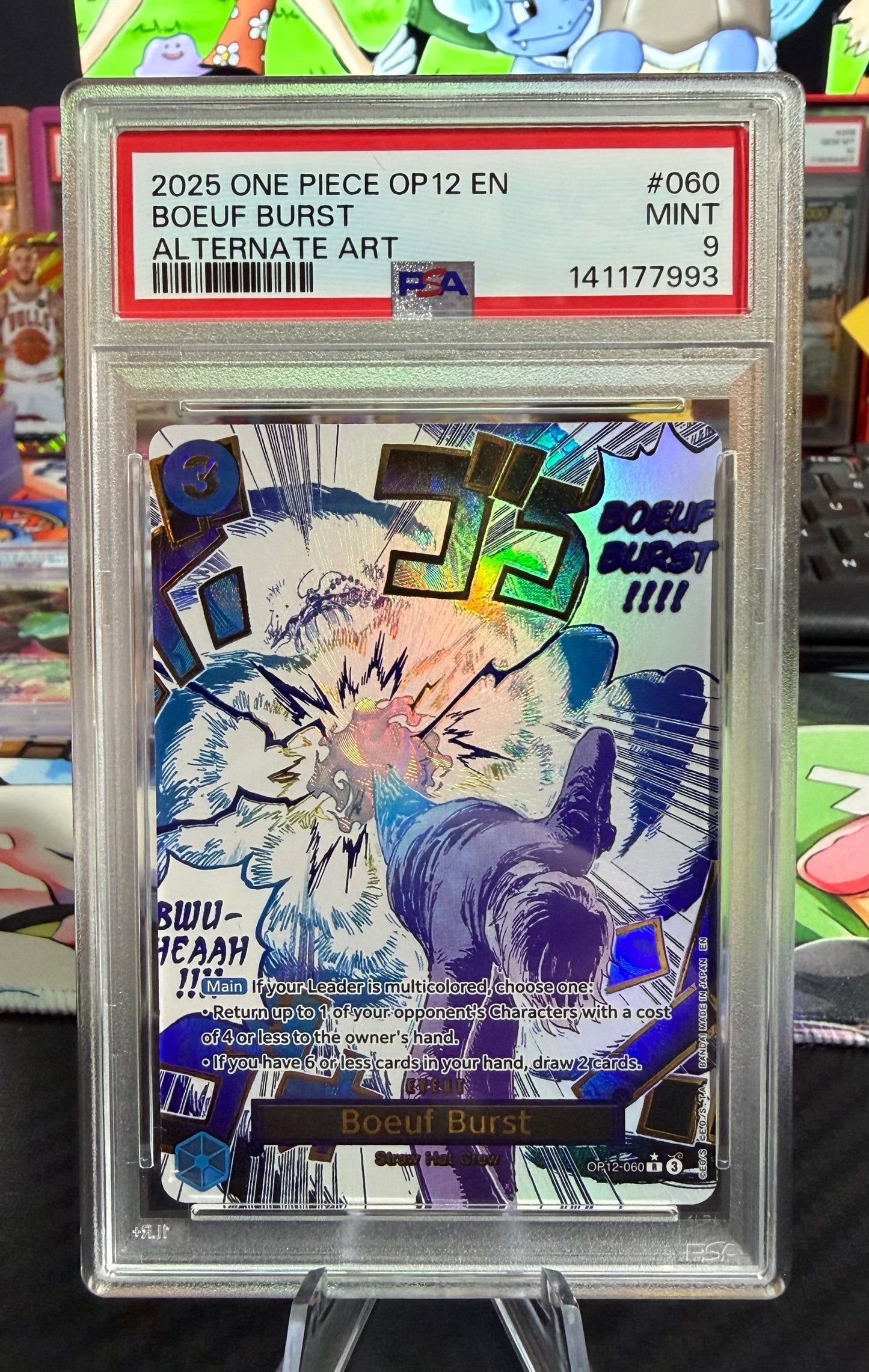 PSA 9 - Boeuf Burst - OP12-050 - Alternate Art Event - Legacy of The Master