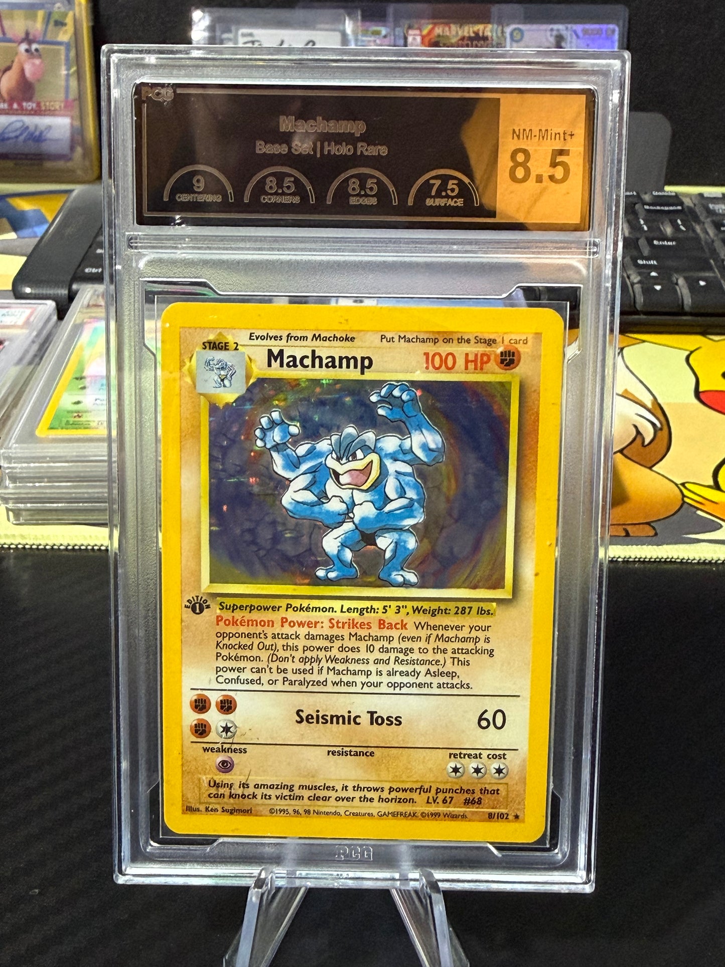 PCG 8.5 - Machamp - Holo 1st Edition - 8/102 - Pokemon Base Set