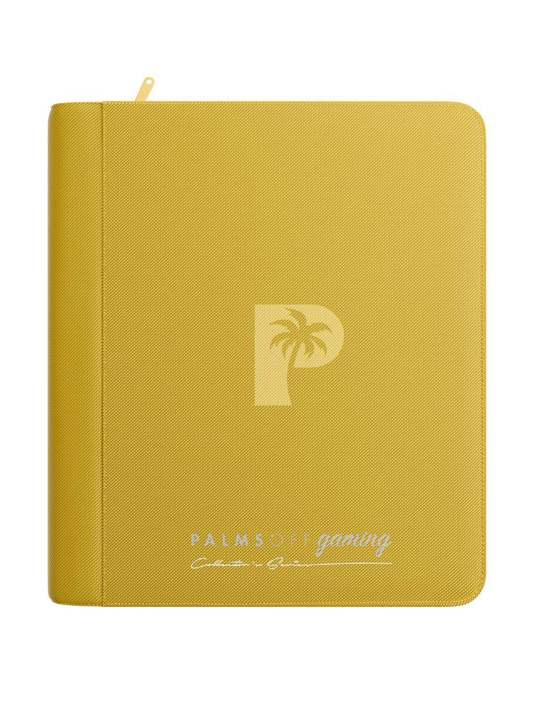 Palms Off Gaming Collectors Series Top Loader Zip Binder - 4 Pocket (128 Slots) - Yellow