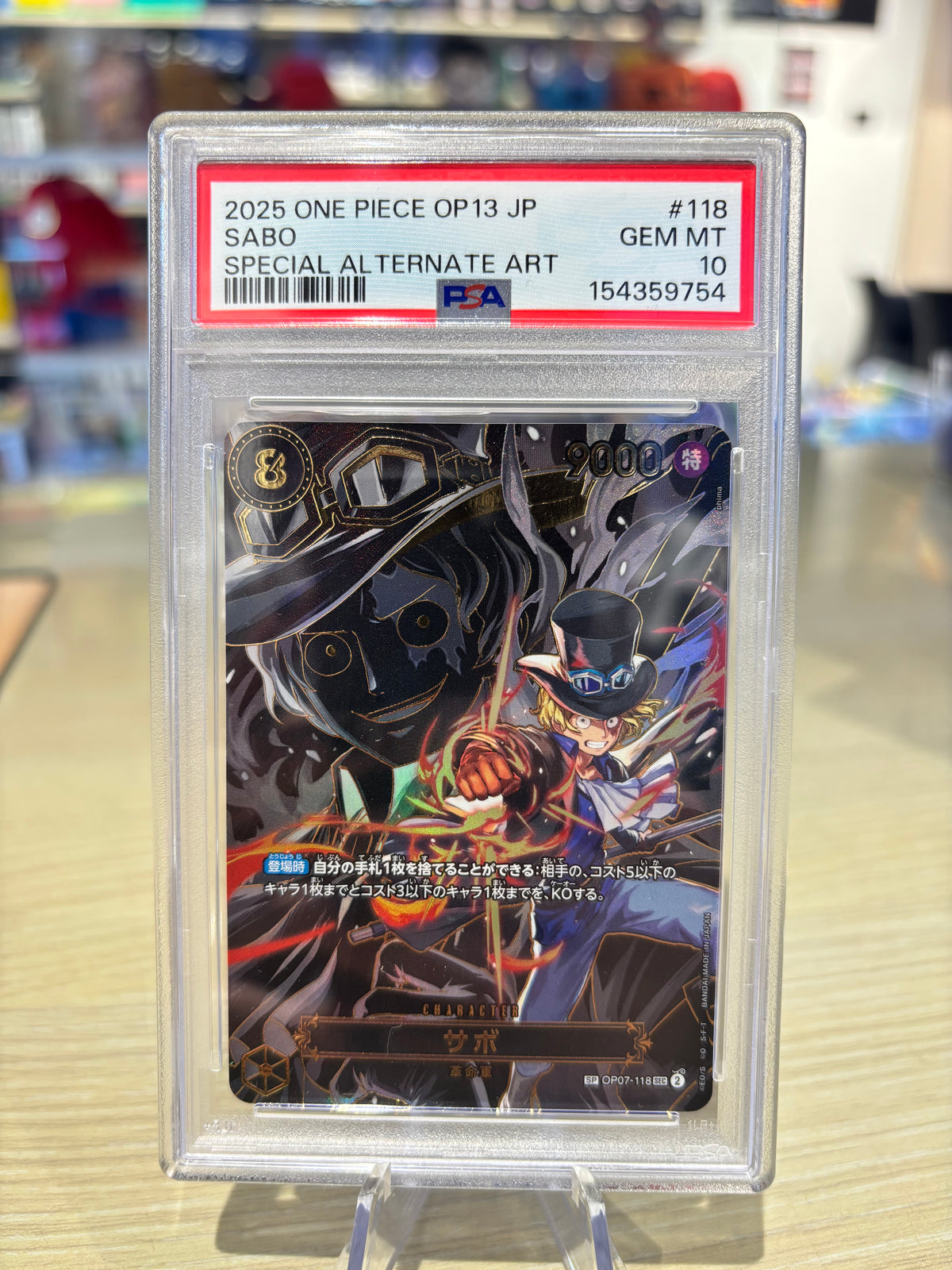 PSA 10 - Sabo - OP07-118 - Japanese Carrying On His Will