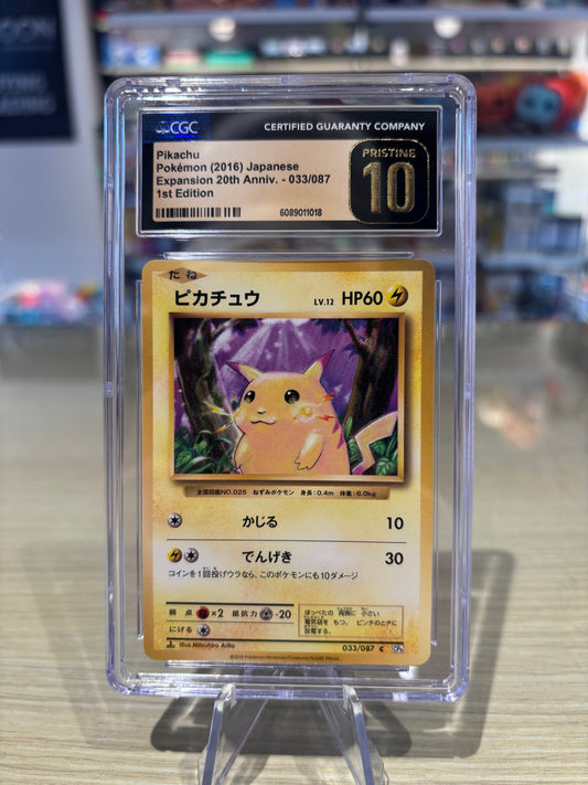 CGC 10 - Pikachu 1st Edition - 033/087 - 20th Anniversary