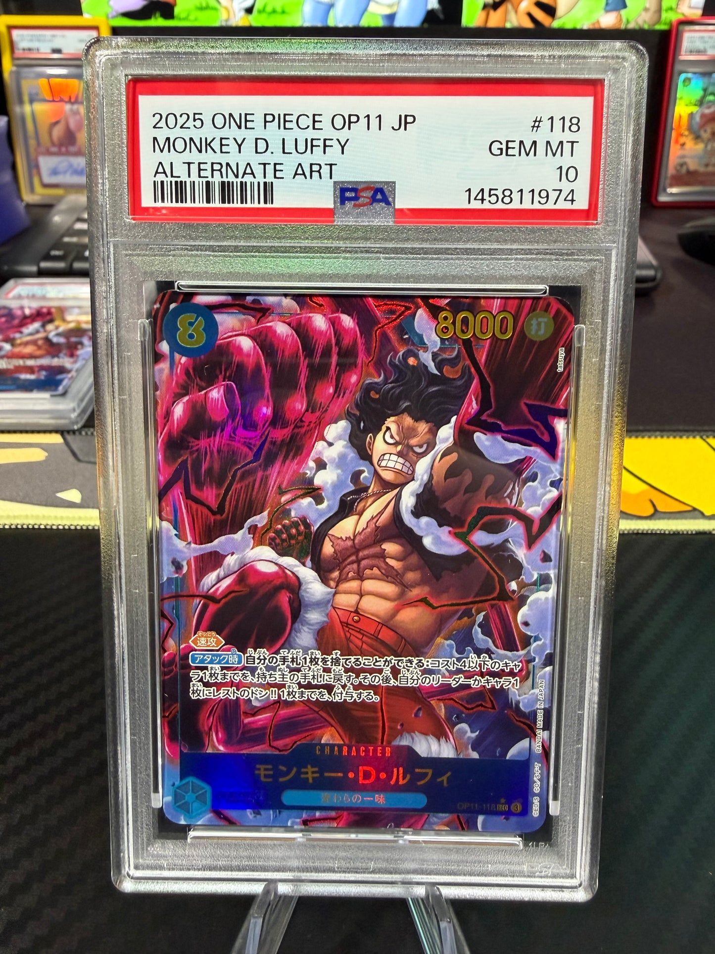 PSA 10 - Monkey D Luffy - SEC Alternate Art - One Piece OP11 Japanese