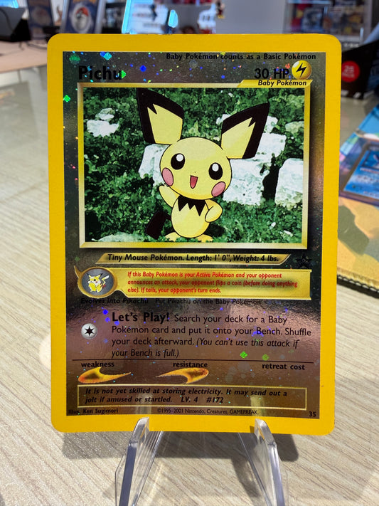 Pichu - Reverse Holo WOTC Black Star Promo (Swirl) #35