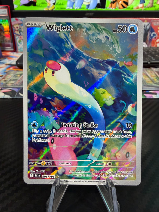 Wiglett - 206/198 - Illustration Rare - Scarlet & Violet - NM