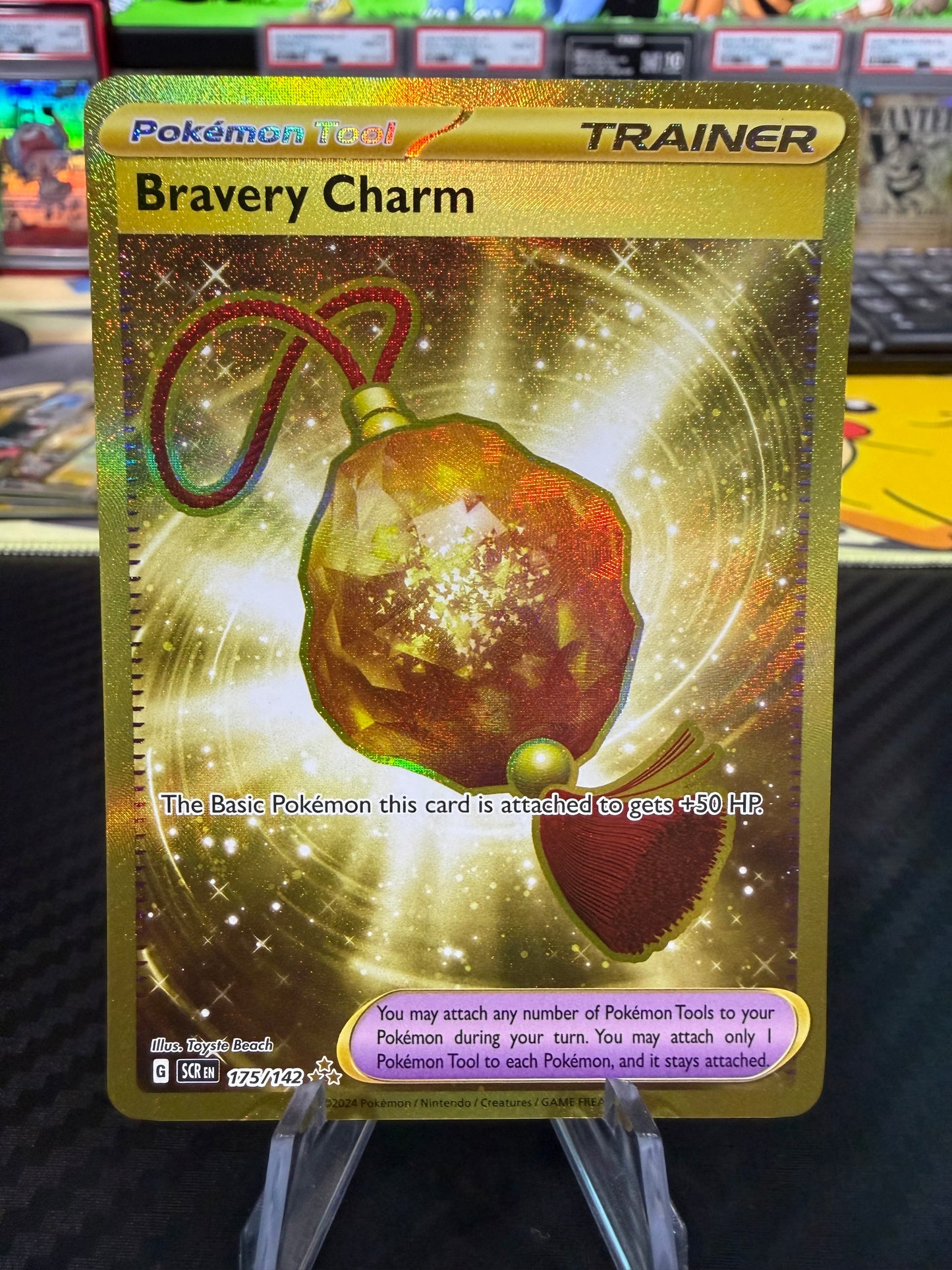Bravery Charm - 175/142 - Hyper Rare - Stellar Crown - NM